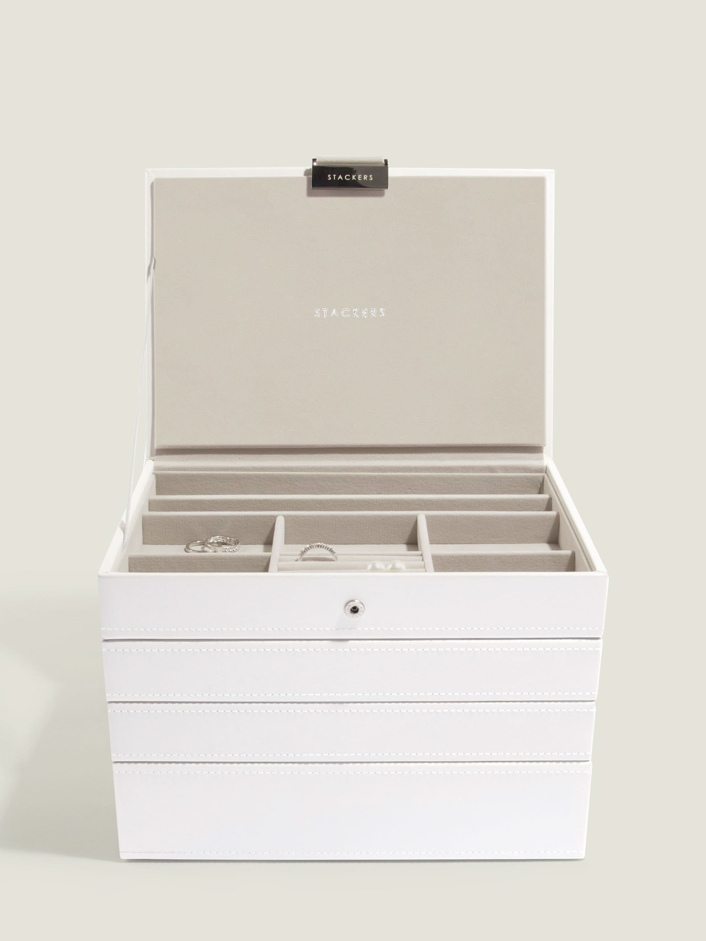 Stackers Klassieke Juwelendoos Set van 4 Wit - Mystackers