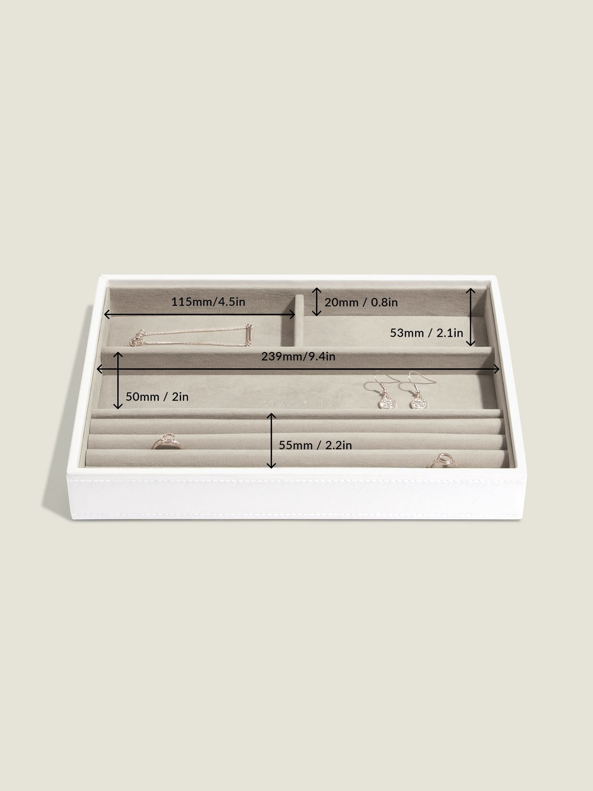 Stackers Klassieke Juwelendoos Set van 4 Wit - Mystackers