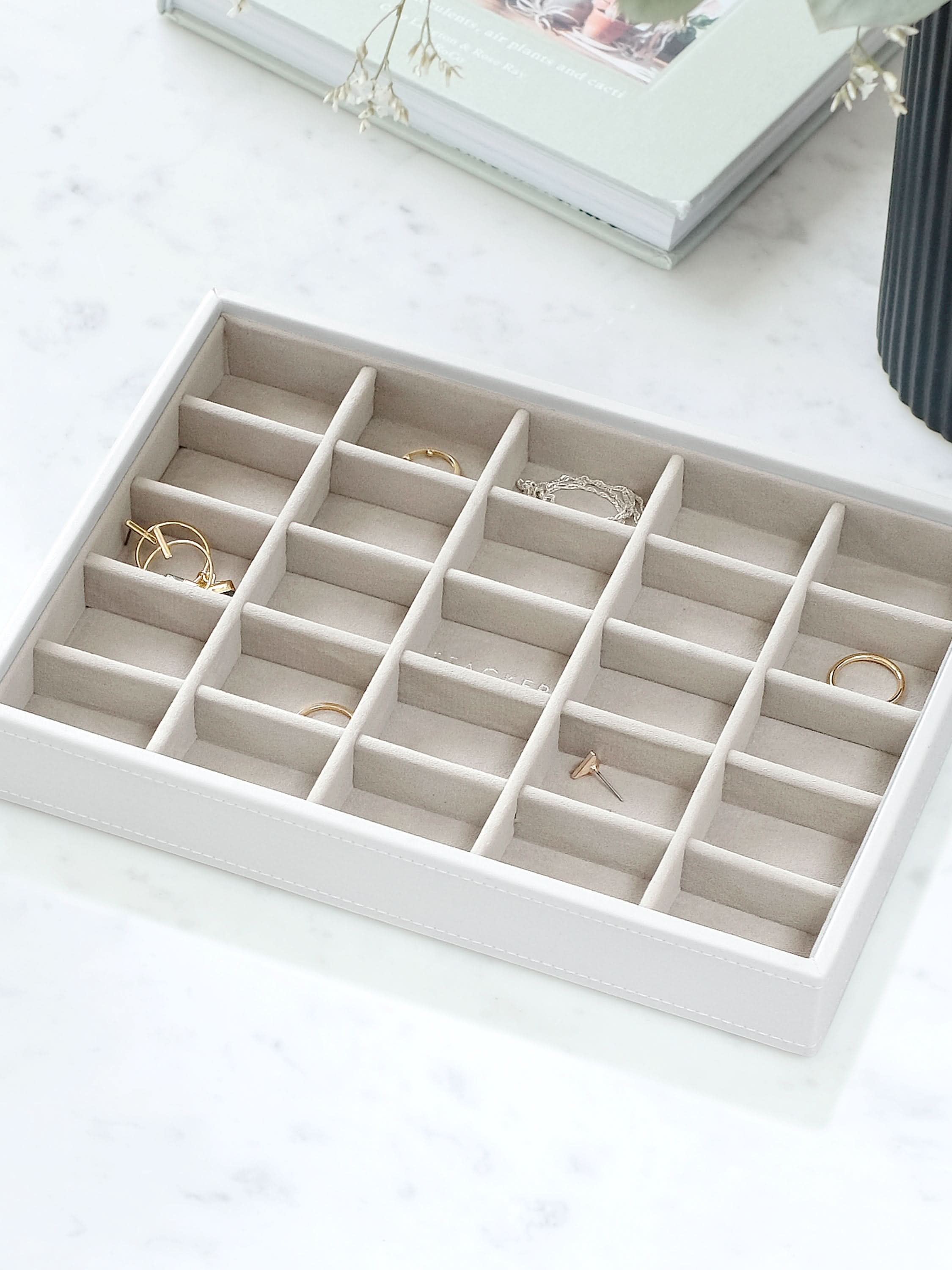 Stackers kleine Sieradenlaag voor Klassieke Juwelendoos Wit - Mystackers