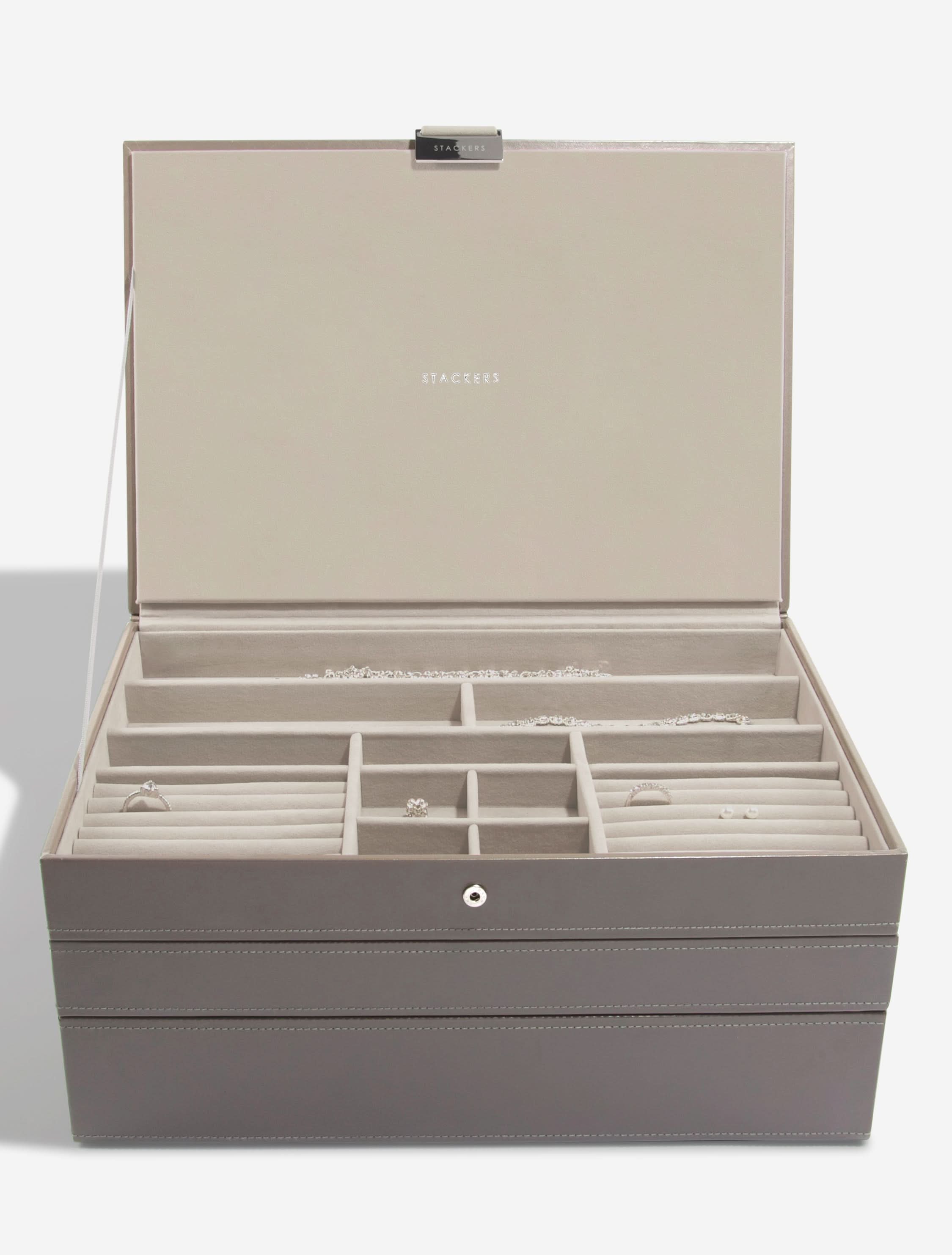 Stackers XL Juwelendoos set van 3 Zachtbruin - Mystackers