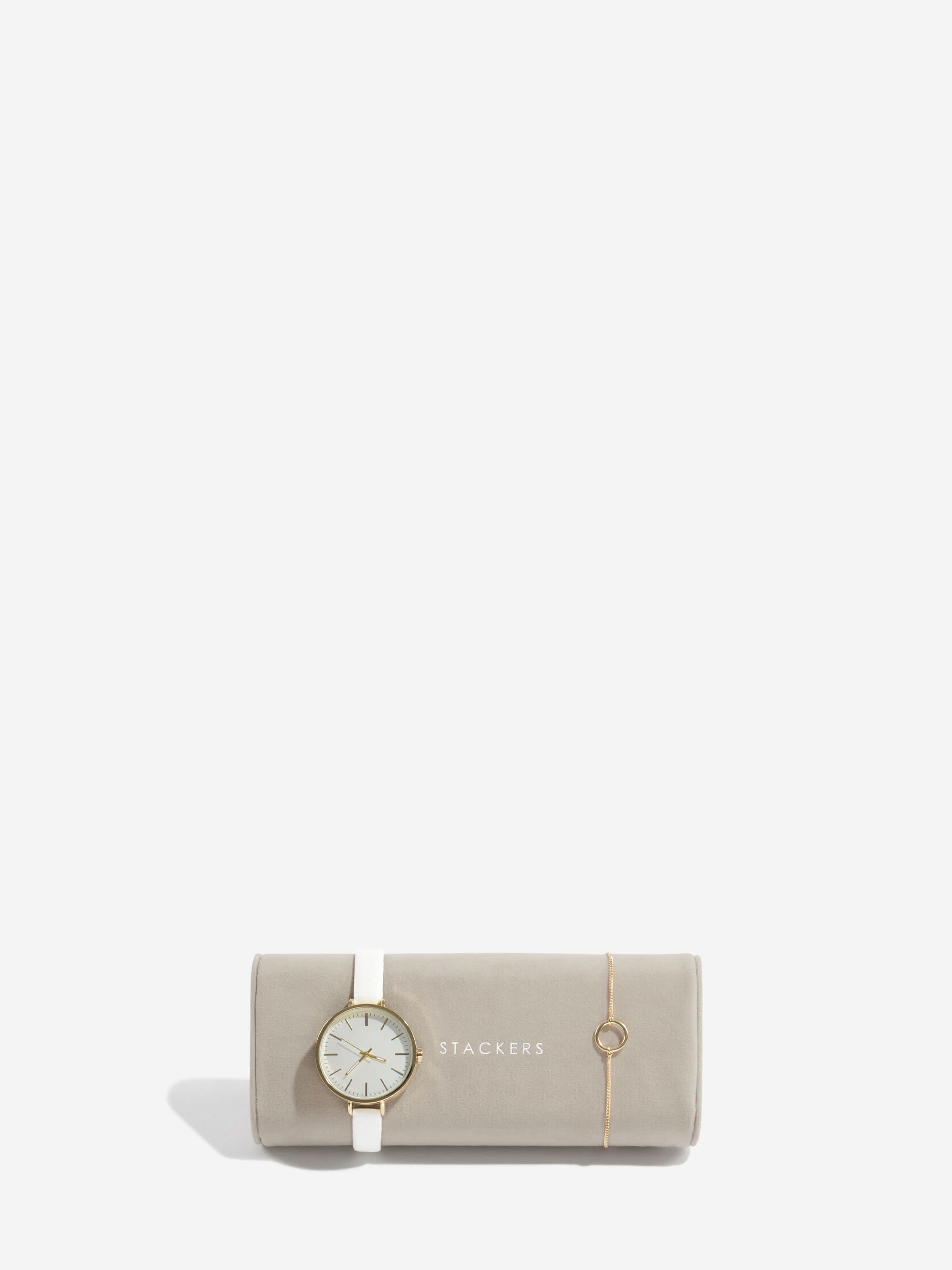 Stackers Horloge Pad Zachtbruin & Wit - Mystackers