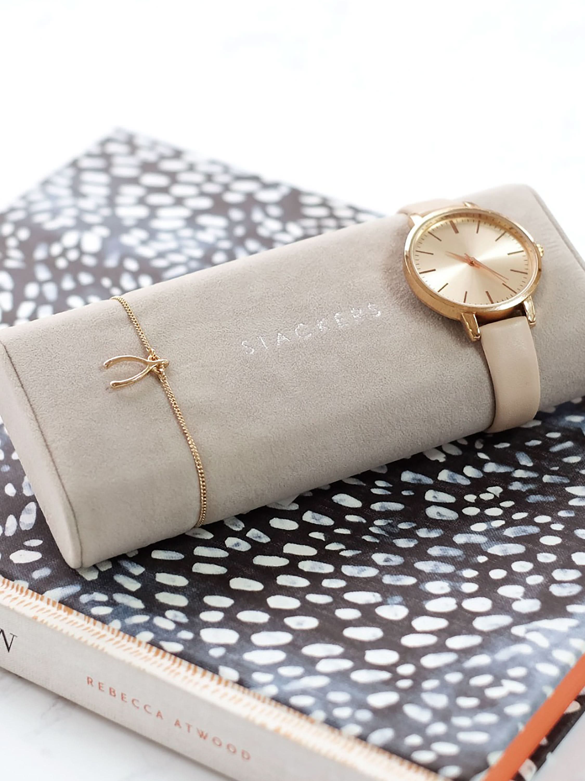 Stackers Horloge Pad Zachtbruin & Wit - Mystackers