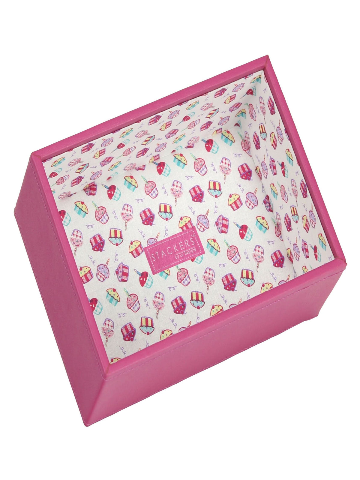 Stackers Mini Horloge & Accessoirelaag Roze Cupcake - Mystackers