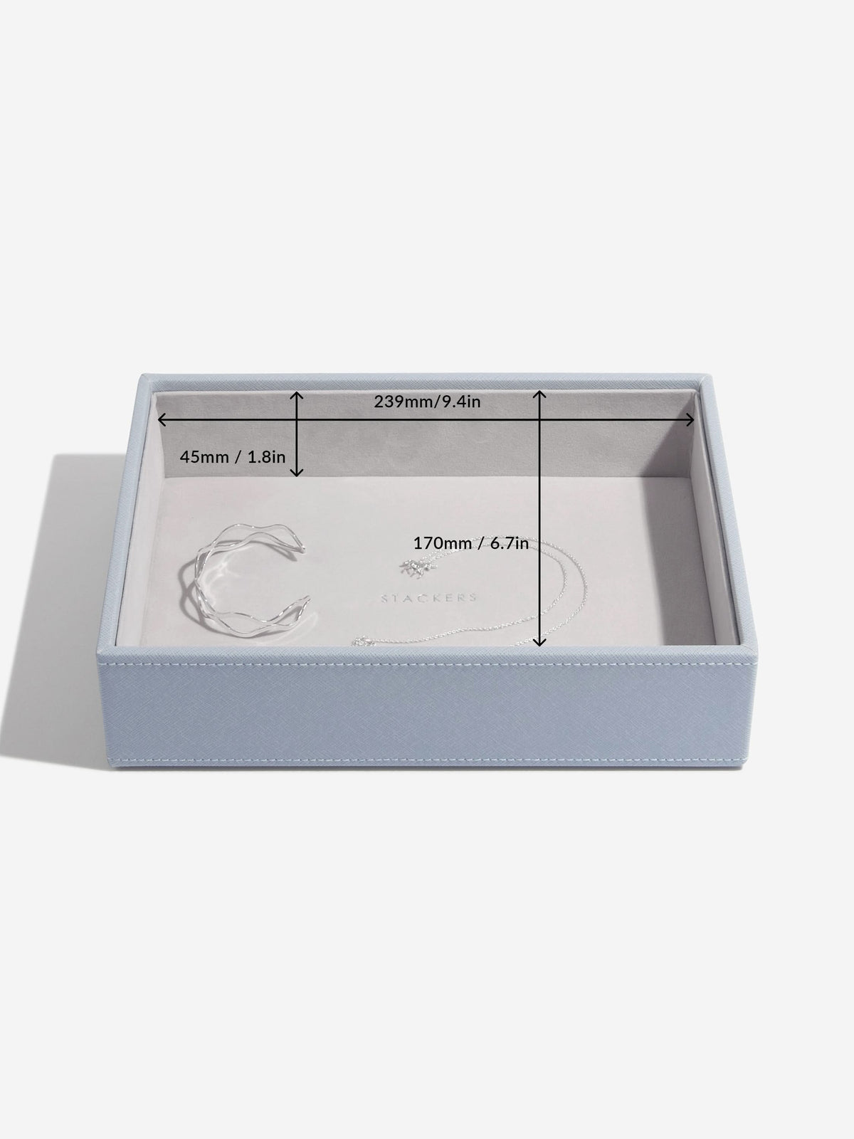 Stackers Klassieke Juwelendoos Set van 5 Blauw - Mystackers