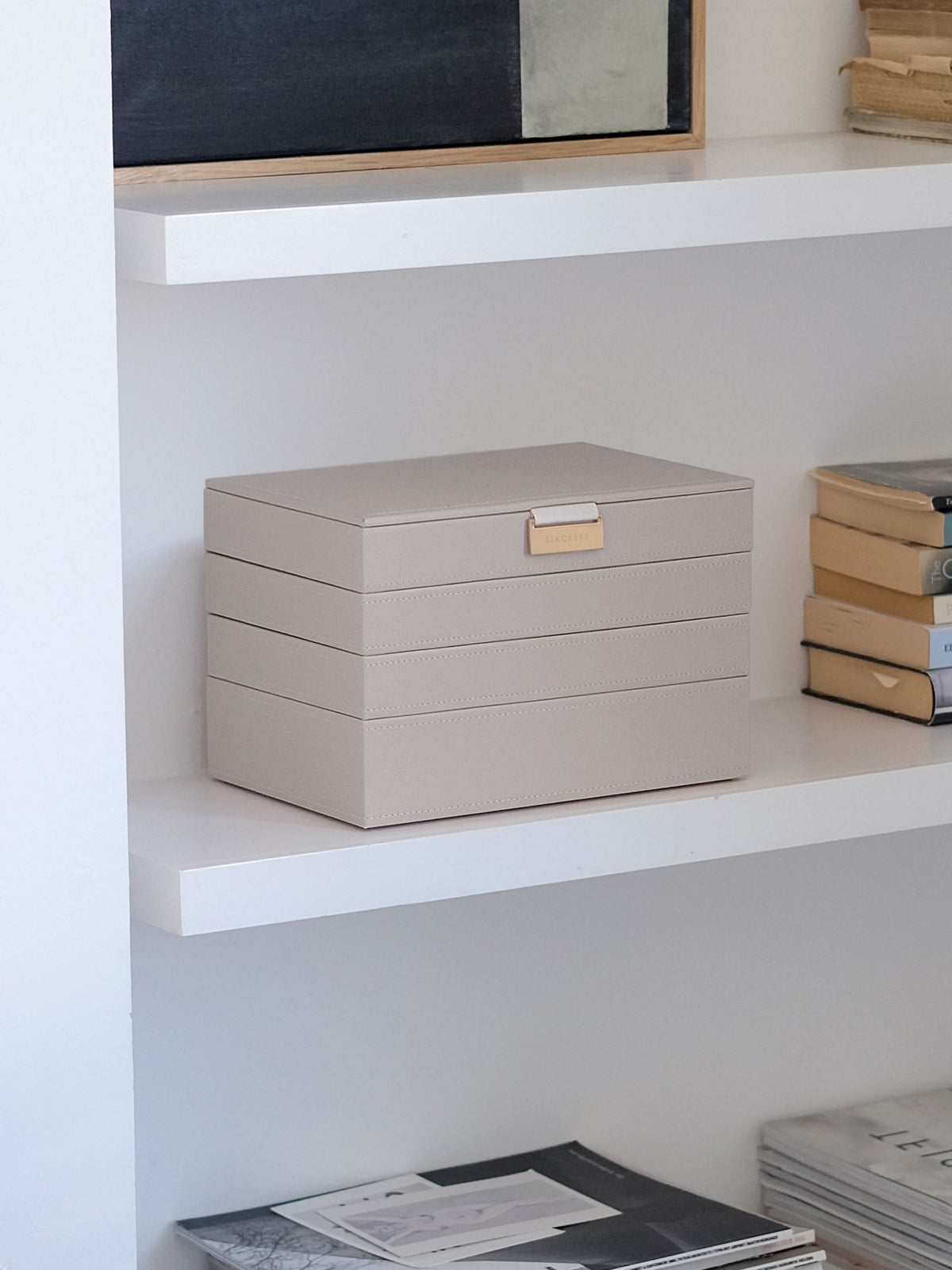 Stackers Klassieke Juwelendoos Set van 4 Taupe - Mystackers