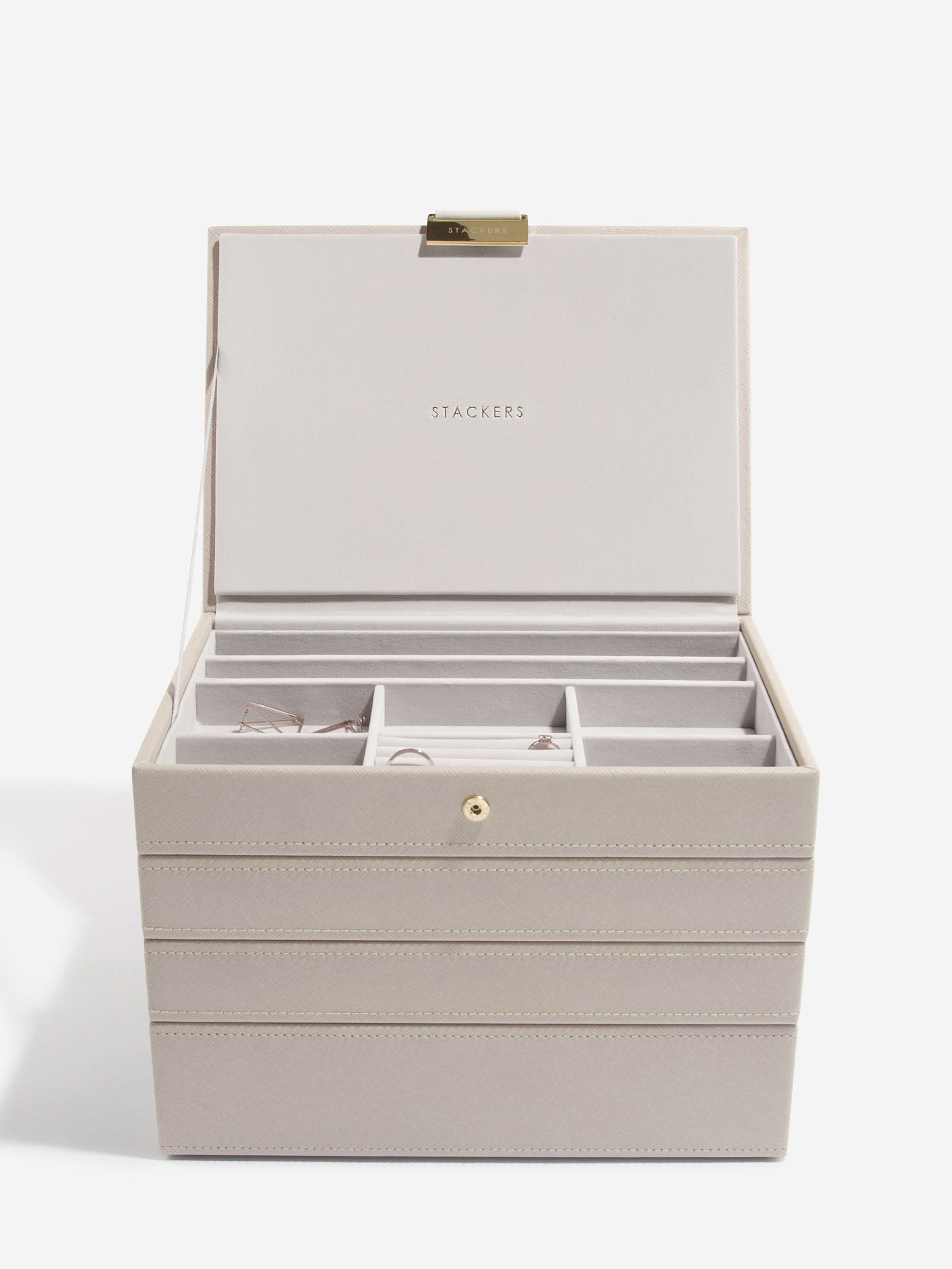Stackers Klassieke Juwelendoos Set van 4 Taupe - Mystackers
