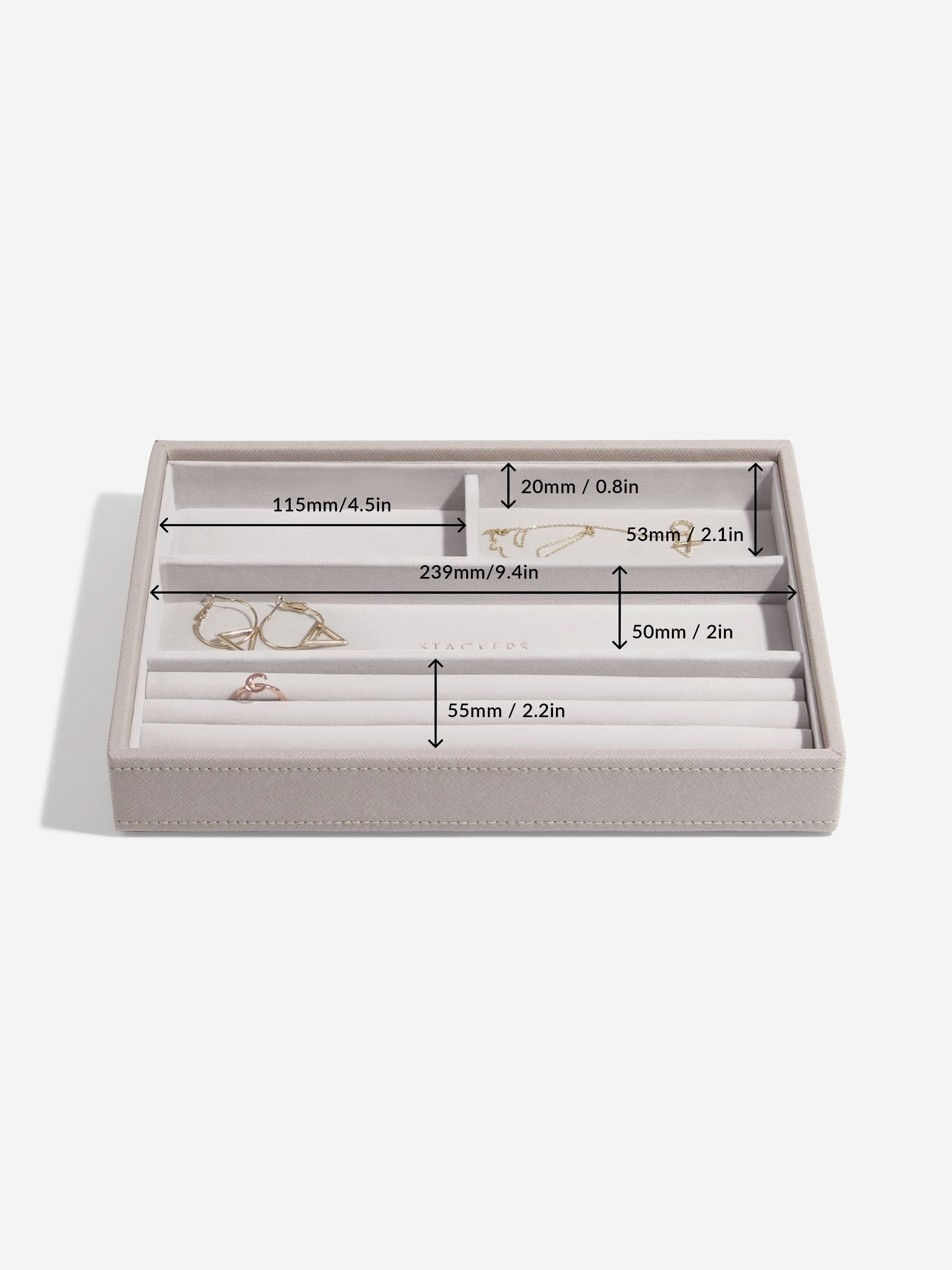 Stackers Klassieke Juwelendoos Set van 5 Taupe - Mystackers