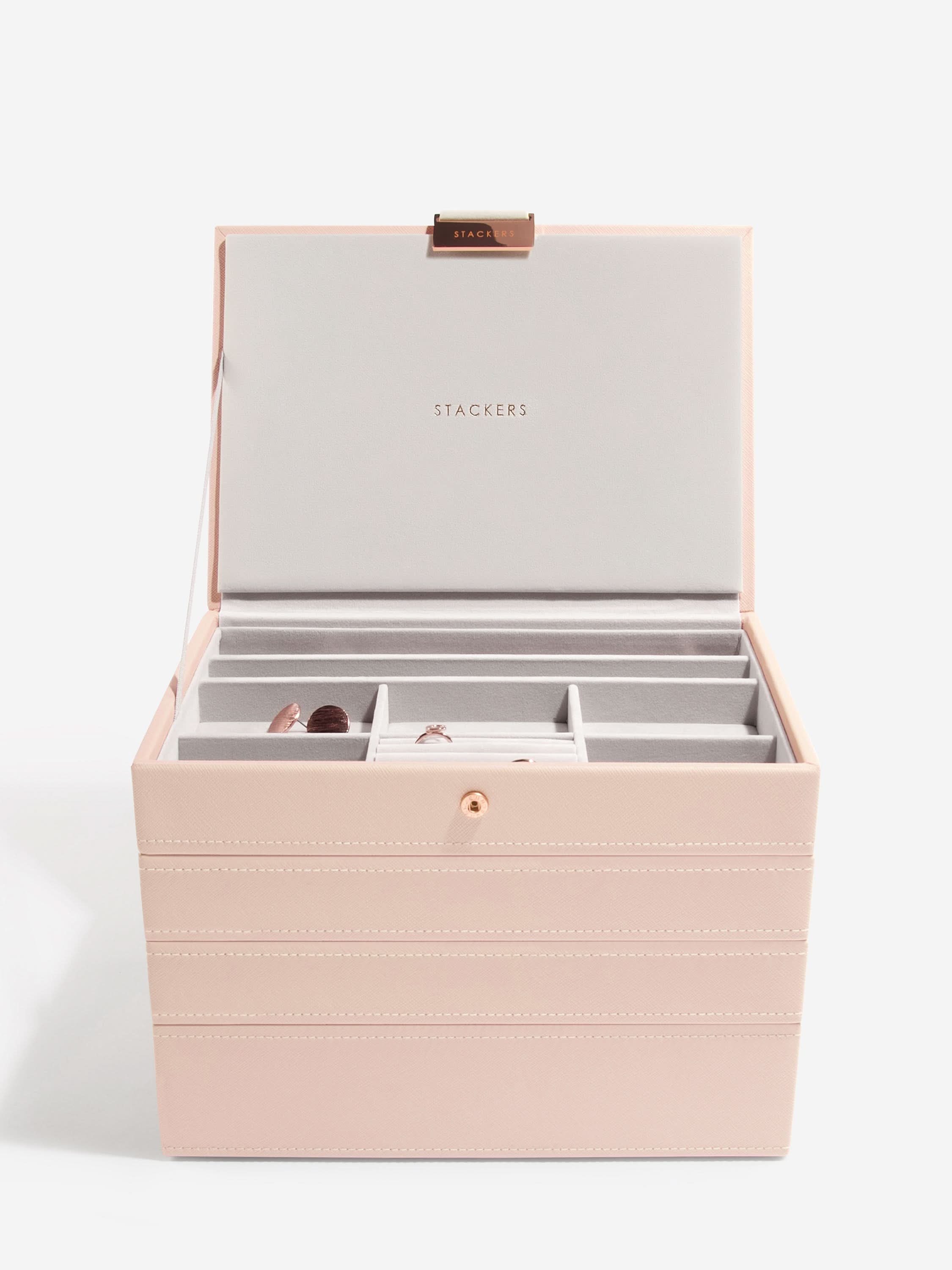 Stackers Klassieke Juwelendoos Set van 4 Roze - Mystackers