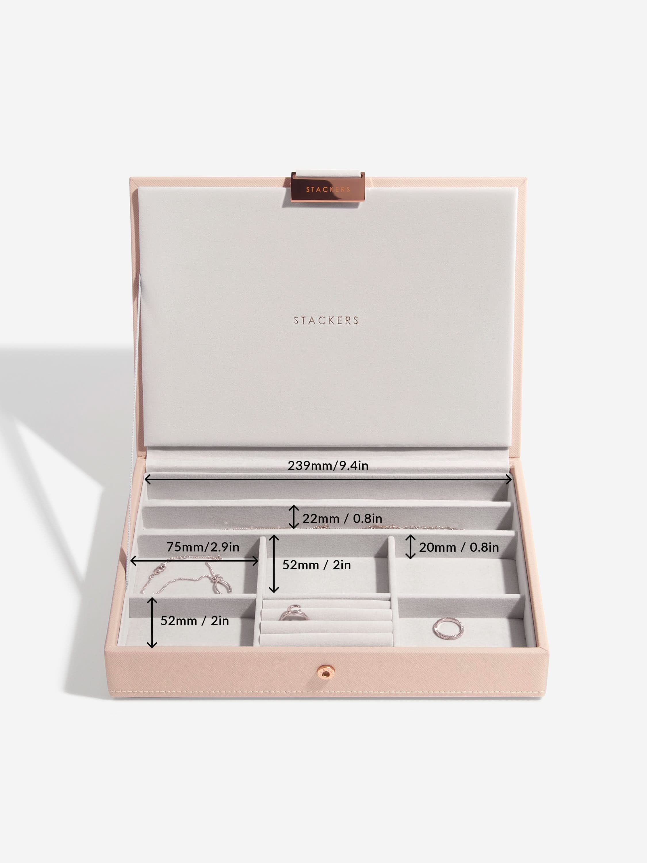 Stackers Klassieke Juwelendoos Set van 4 Roze - Mystackers