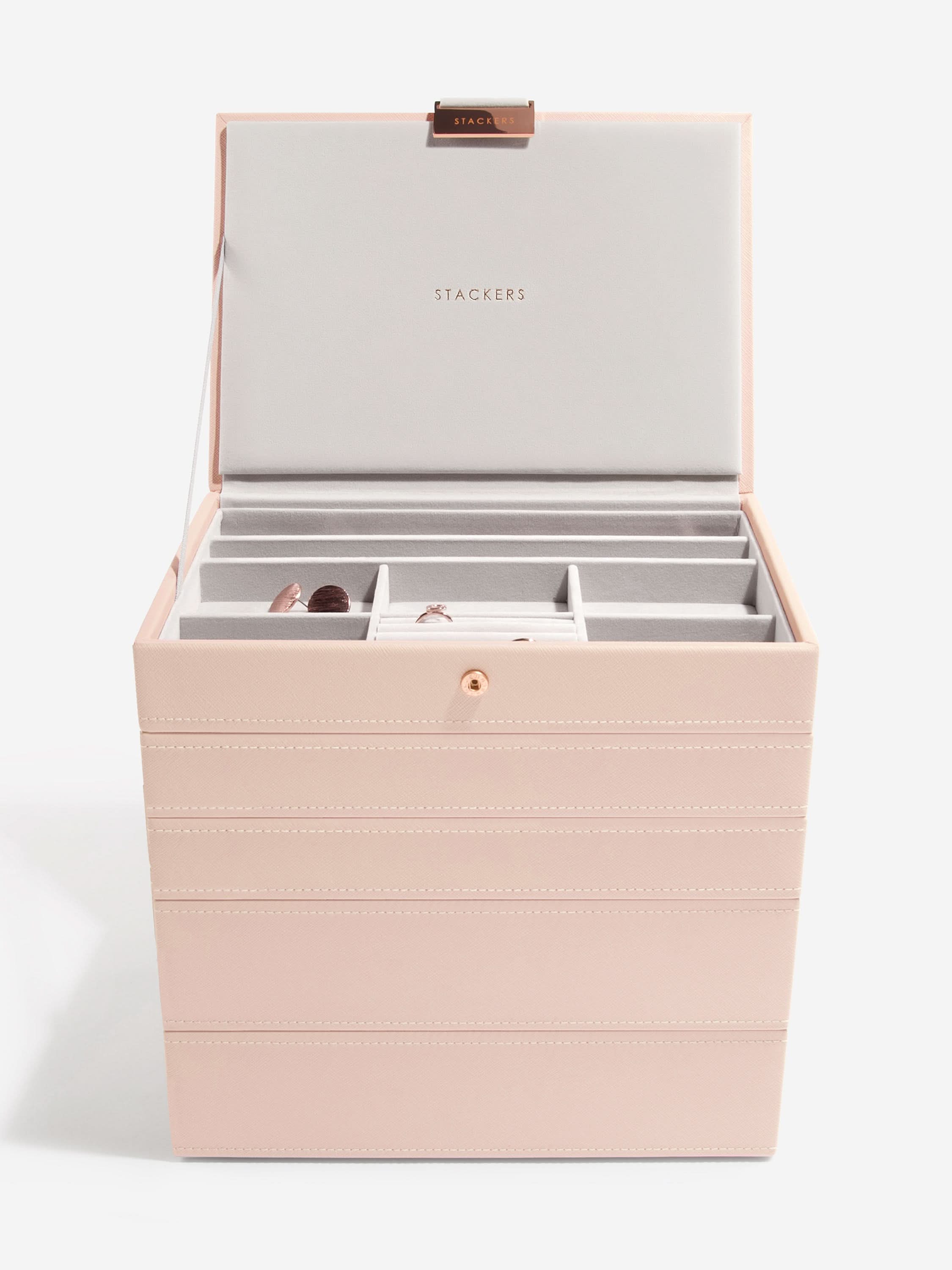 Stackers Klassieke Juwelendoos Set van 5 Roze - Mystackers