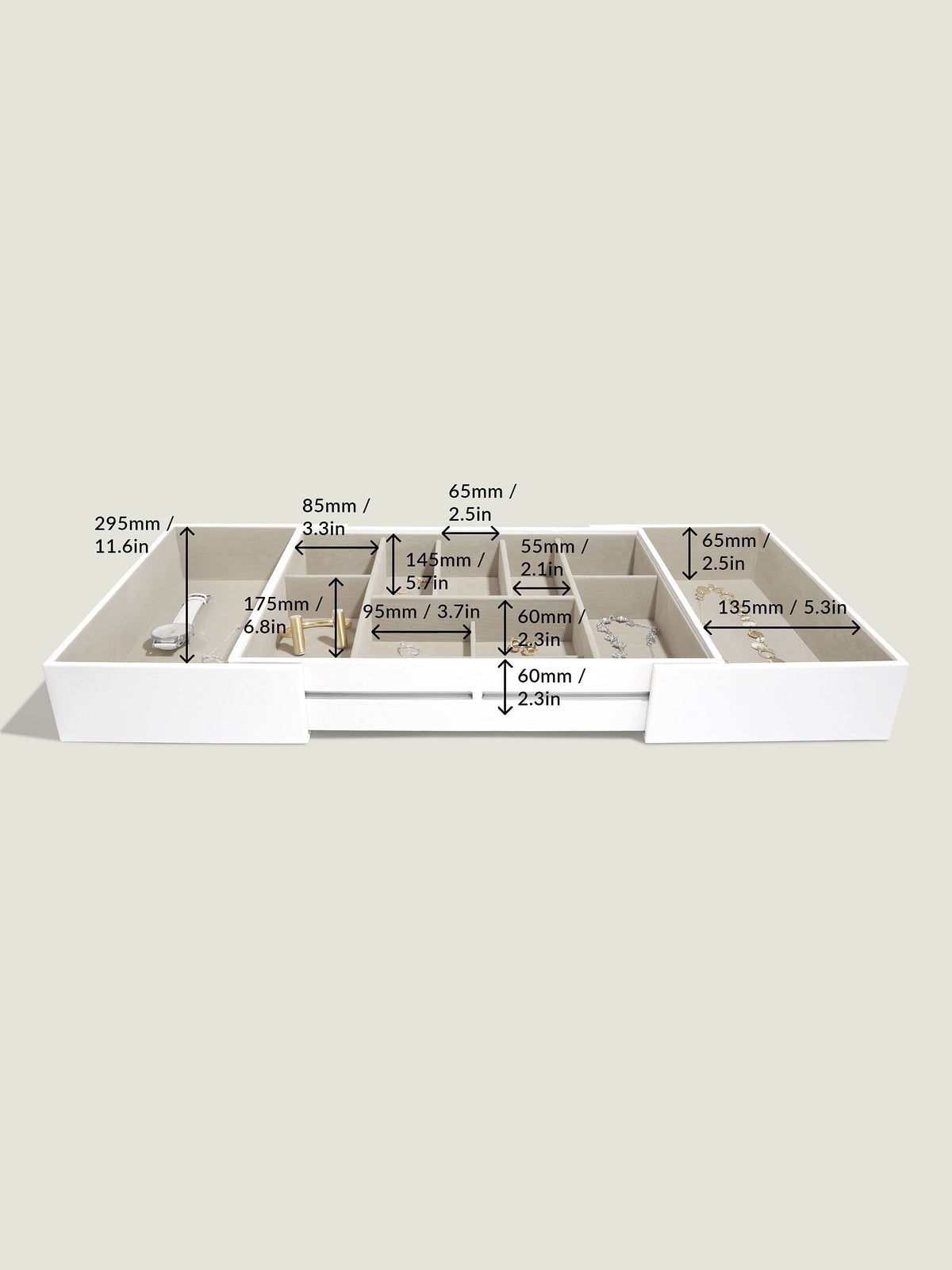 Stackers XL Sieradenslider Wit - Mystackers