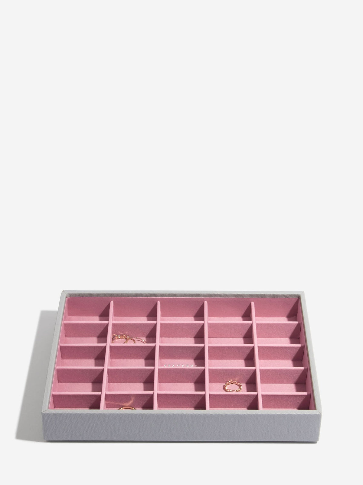 Stackers Klassieke Juwelendoos Set van 3 Grijs & Roze - Mystackers