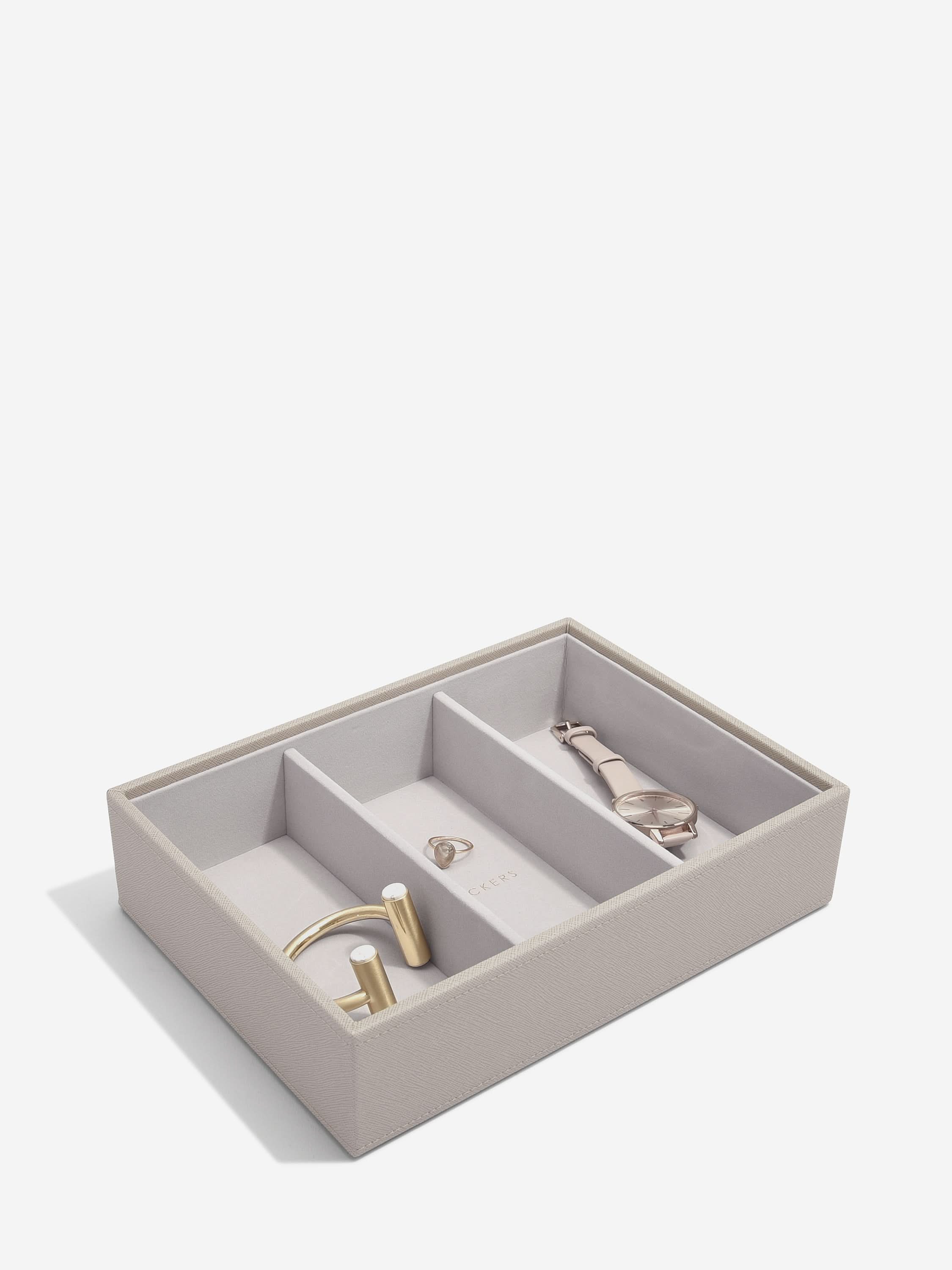 Stackers Horloge & Accessoirelaag voor Klassieke Juwelendoos Taupe - Mystackers