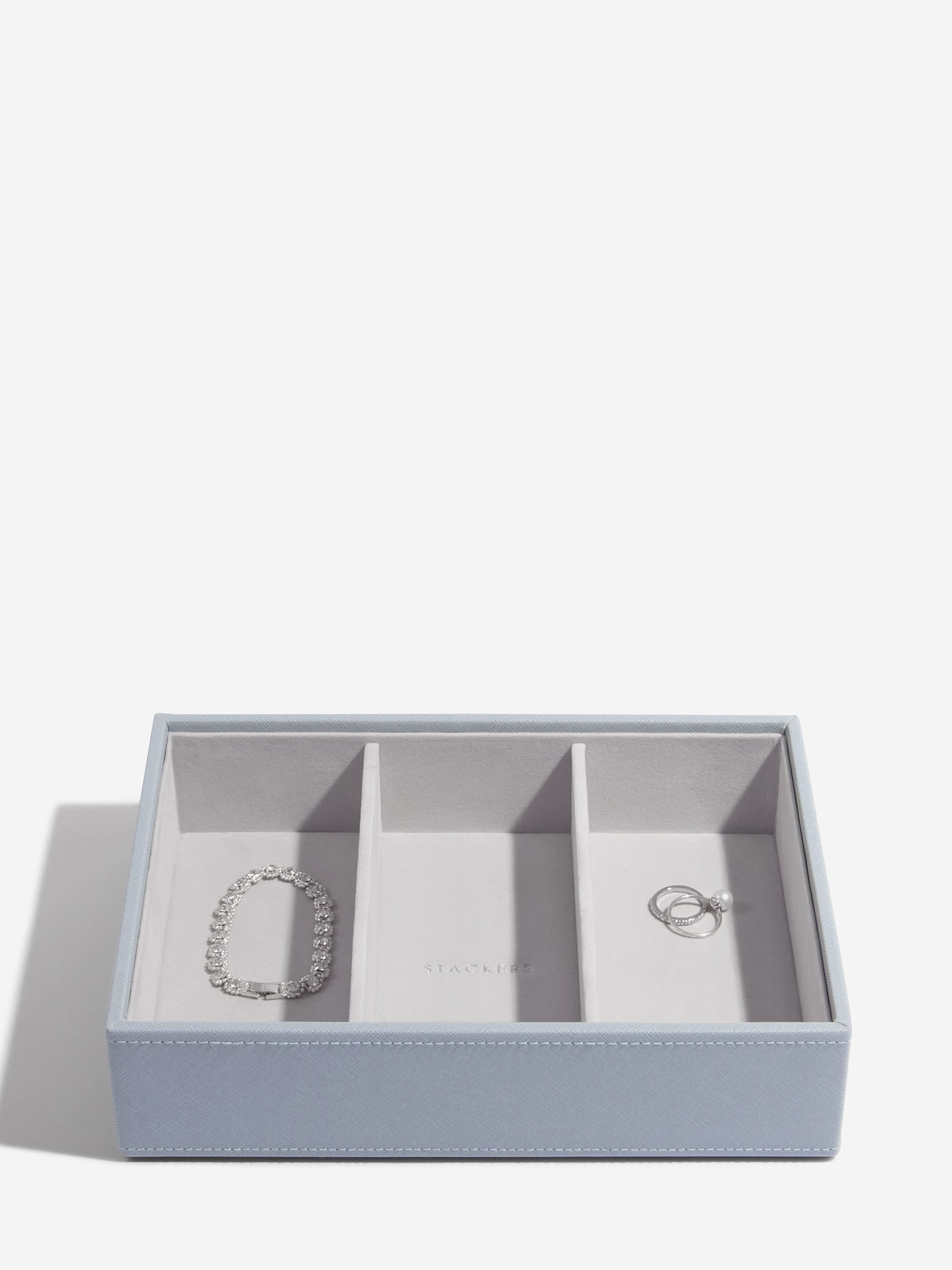 Stackers Klassieke Juwelendoos Set van 3 Blauw - Mystackers