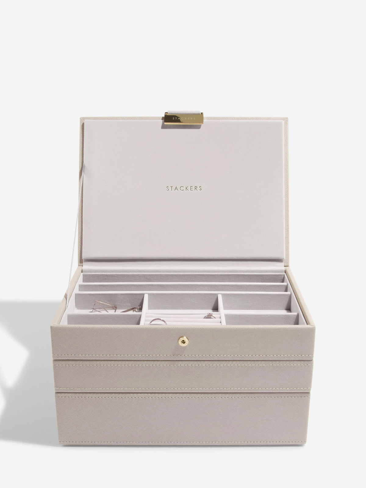 Stackers Klassieke Juwelendoos Set van 3 Taupe - Mystackers