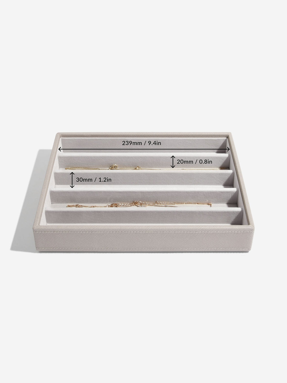 Stackers Halskettingenlaag voor Klassieke Juwelendoos Taupe - Mystackers