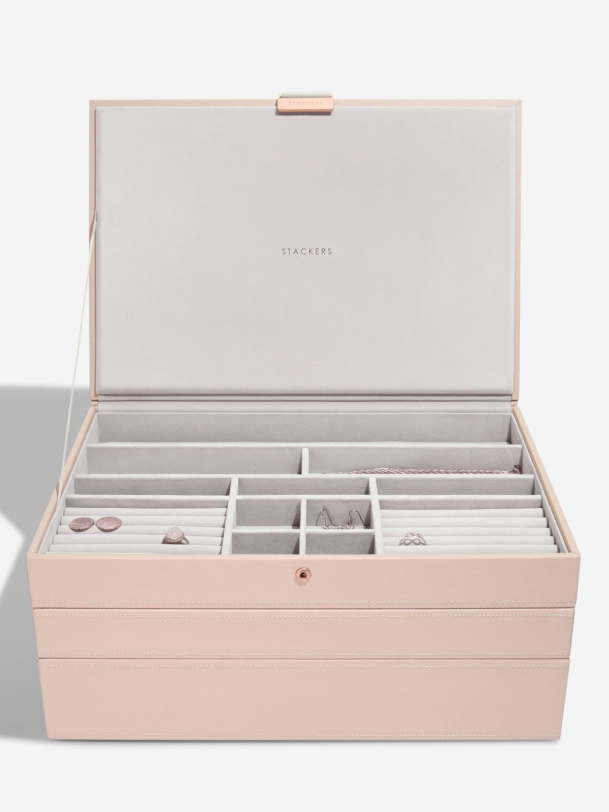 Stackers XL Juwelendoos set van 3 Roze - Mystackers