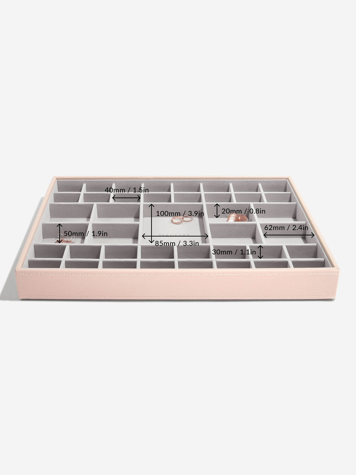 Stackers XL Juwelendoos set van 3 Roze - Mystackers