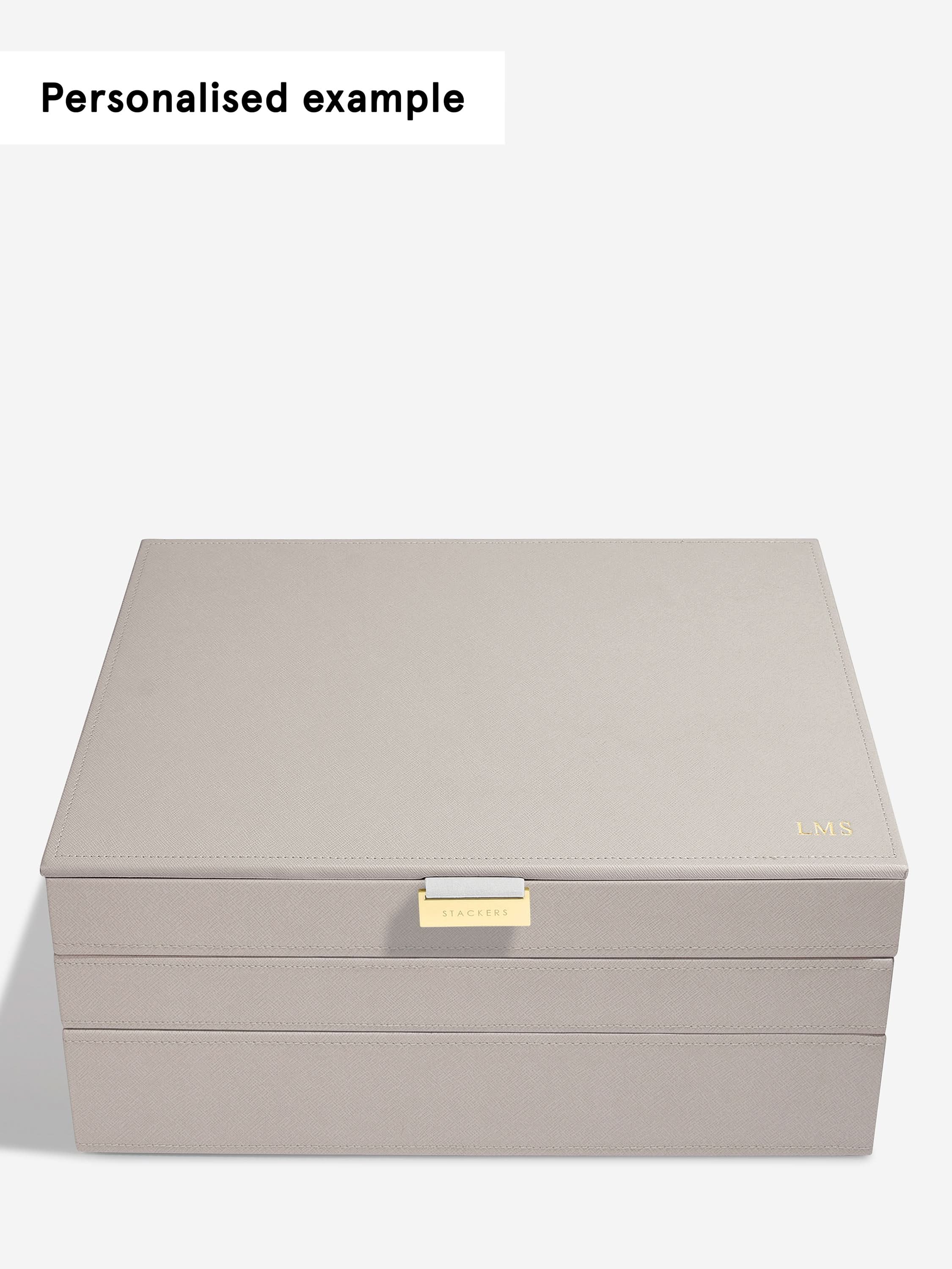 Stackers XL Juwelendoos set van 3 Taupe - Mystackers