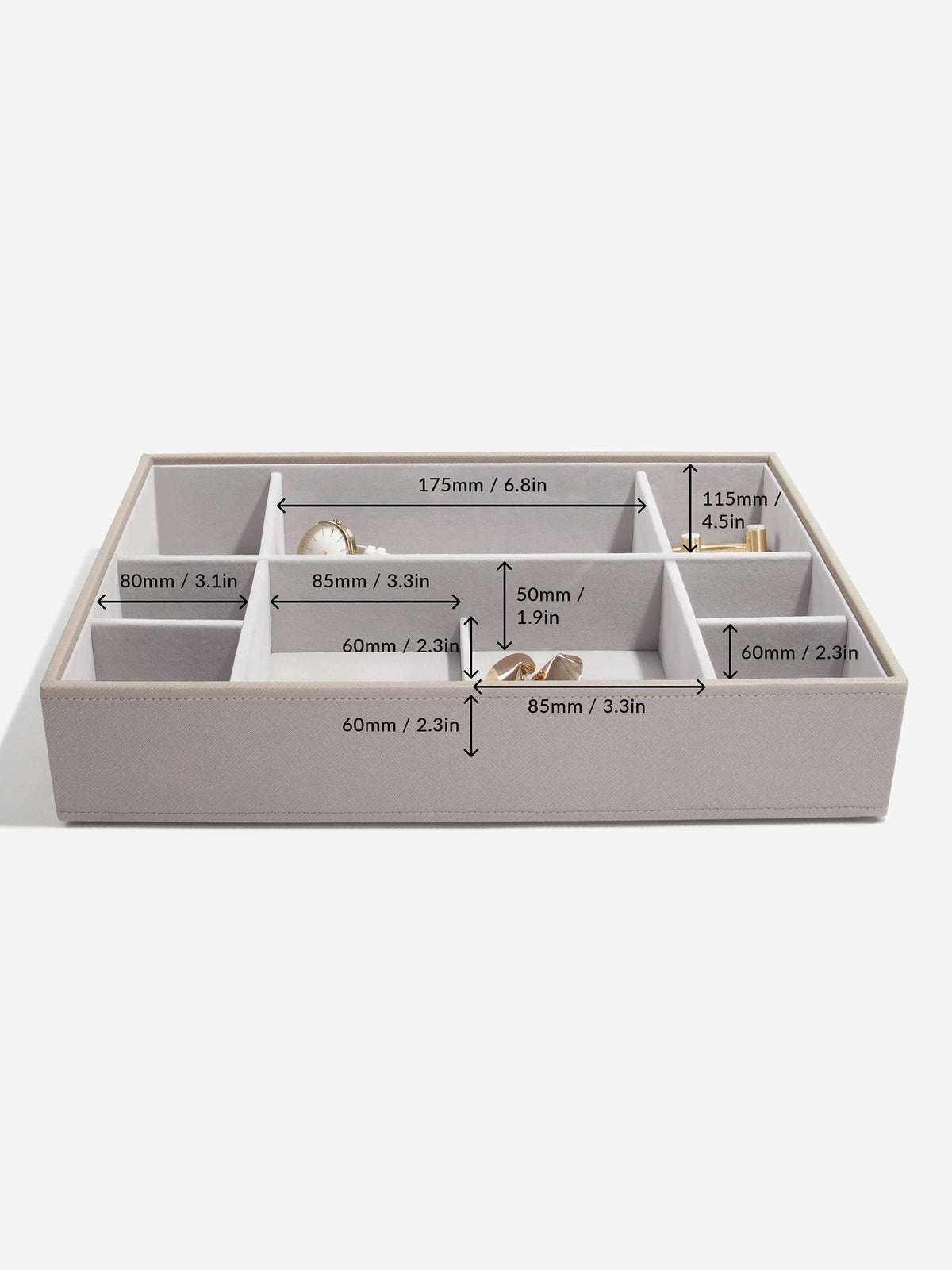 Stackers XL Juwelendoos set van 3 Taupe - Mystackers