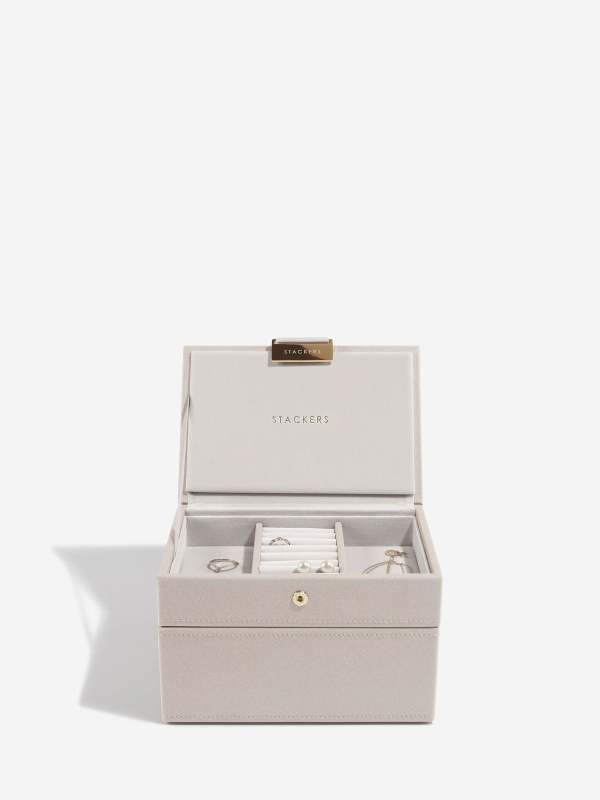 Stackers Mini Juwelendoos Set van 2 Taupe - Mystackers