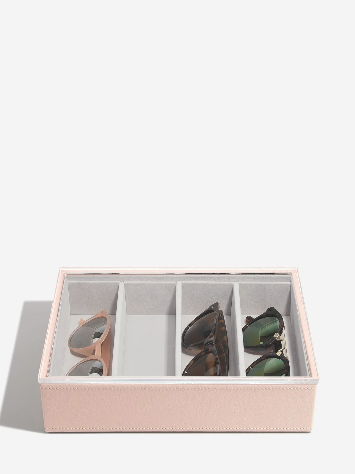 Stackers Bril & Accessoires-laag + doorzichtig deksel Roze - Mystackers