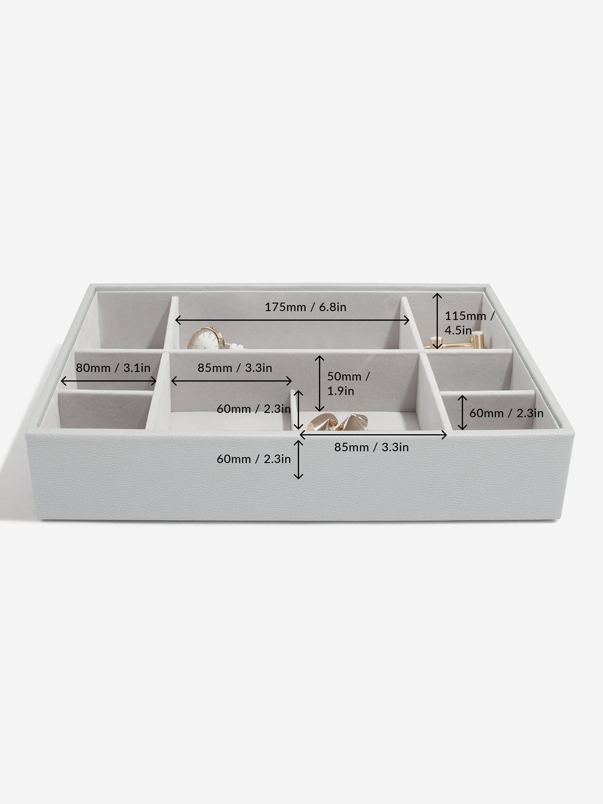 Stackers XL Horloge- & Accesoirelaag Grijs - Mystackers