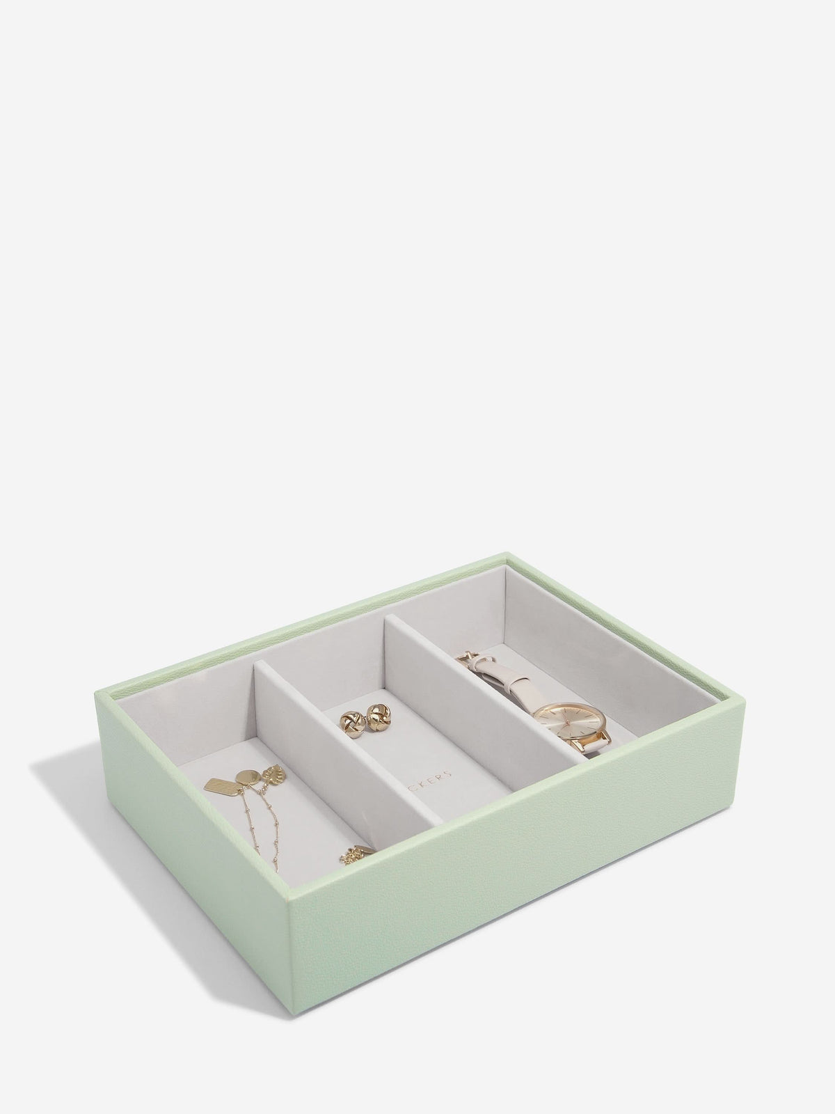 Stackers Horloge & Accessoirelaag voor Klassieke Juwelendoos Saliegroen - Mystackers