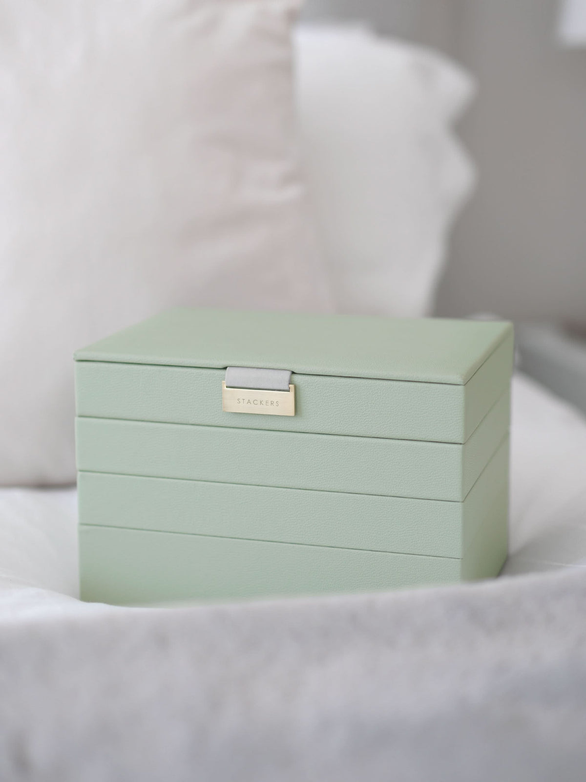 Stackers Klassieke Juwelendoos Set van 4 Saliegroen - Mystackers
