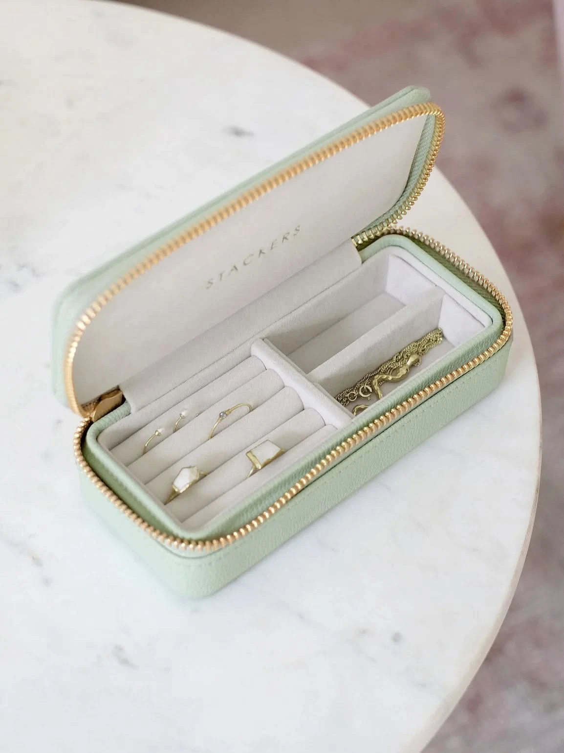Stackers Medium Travel box Saliegroen - Mystackers