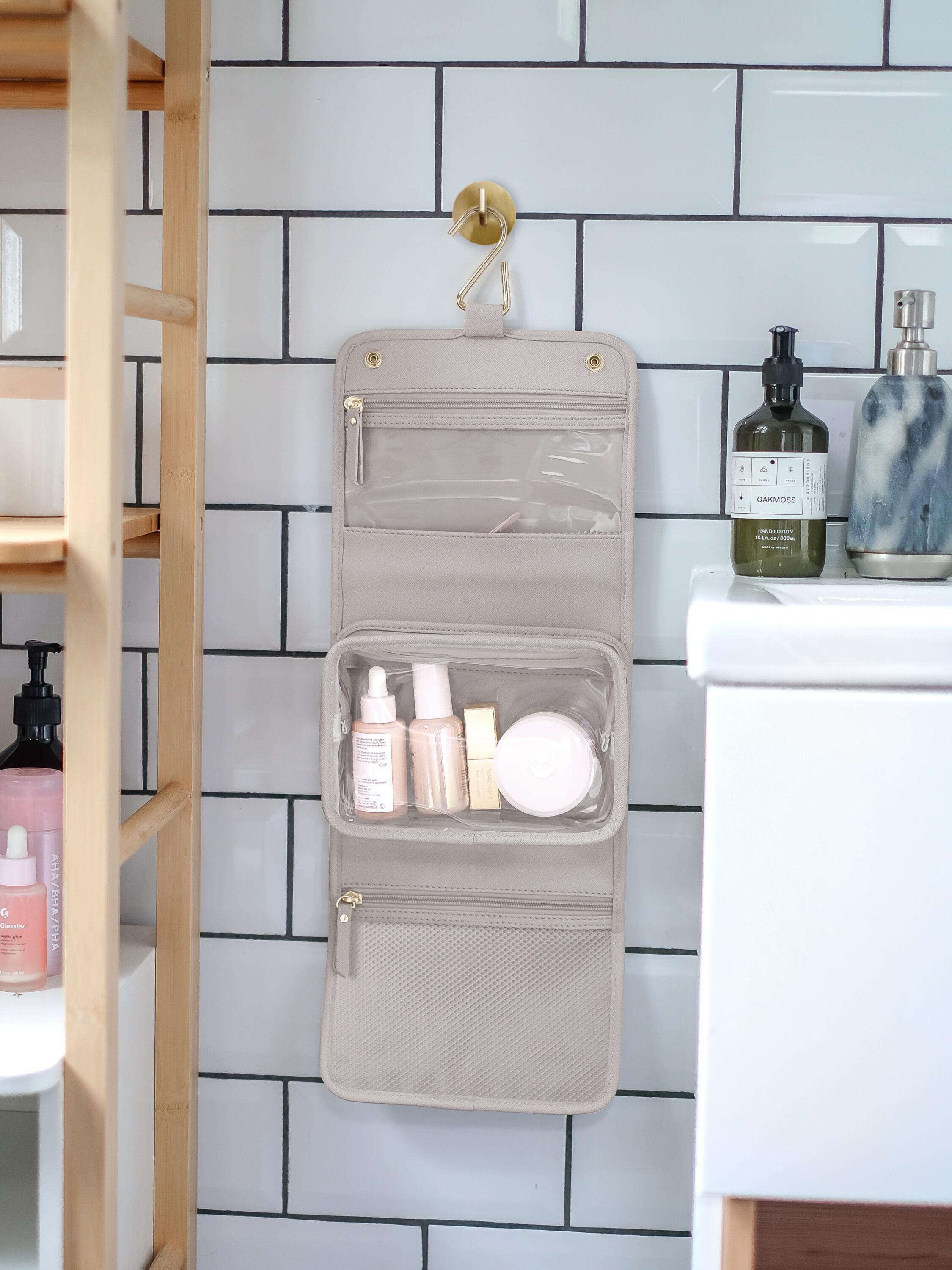 Stackers kleine hangende Toilettas Taupe - Mystackers