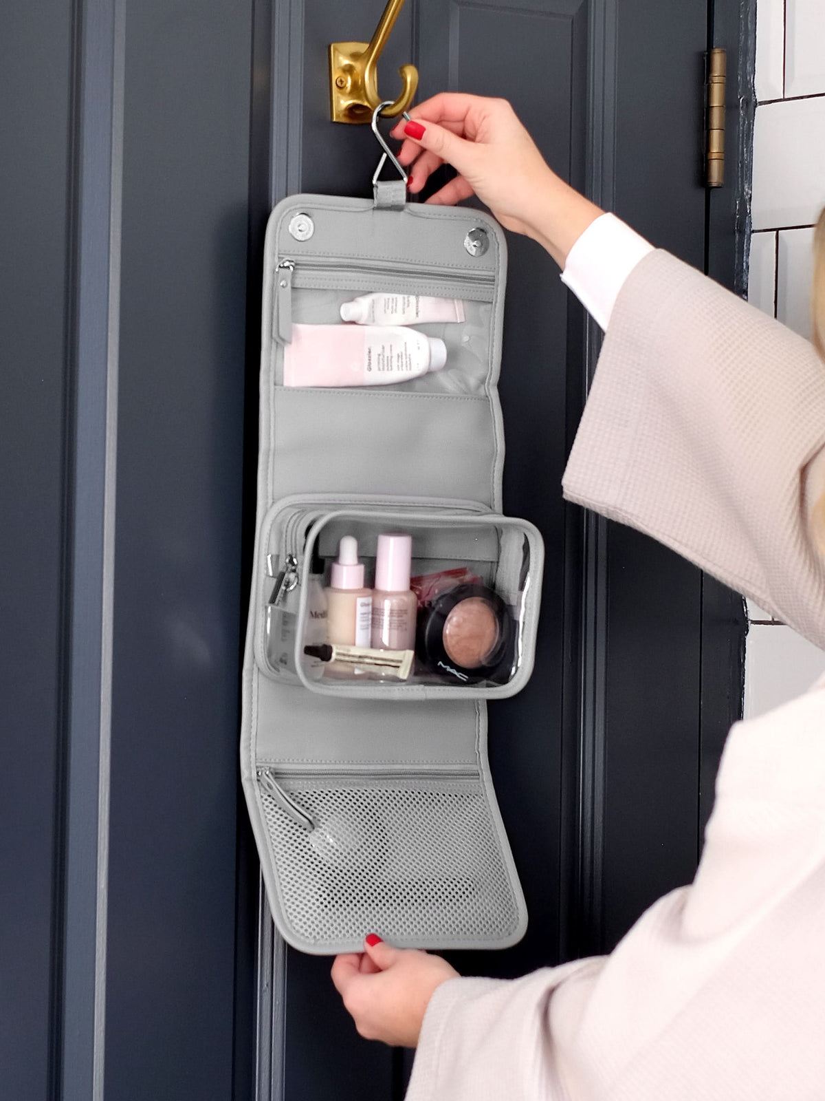 Stackers kleine hangende Toilettas Grijs - Mystackers