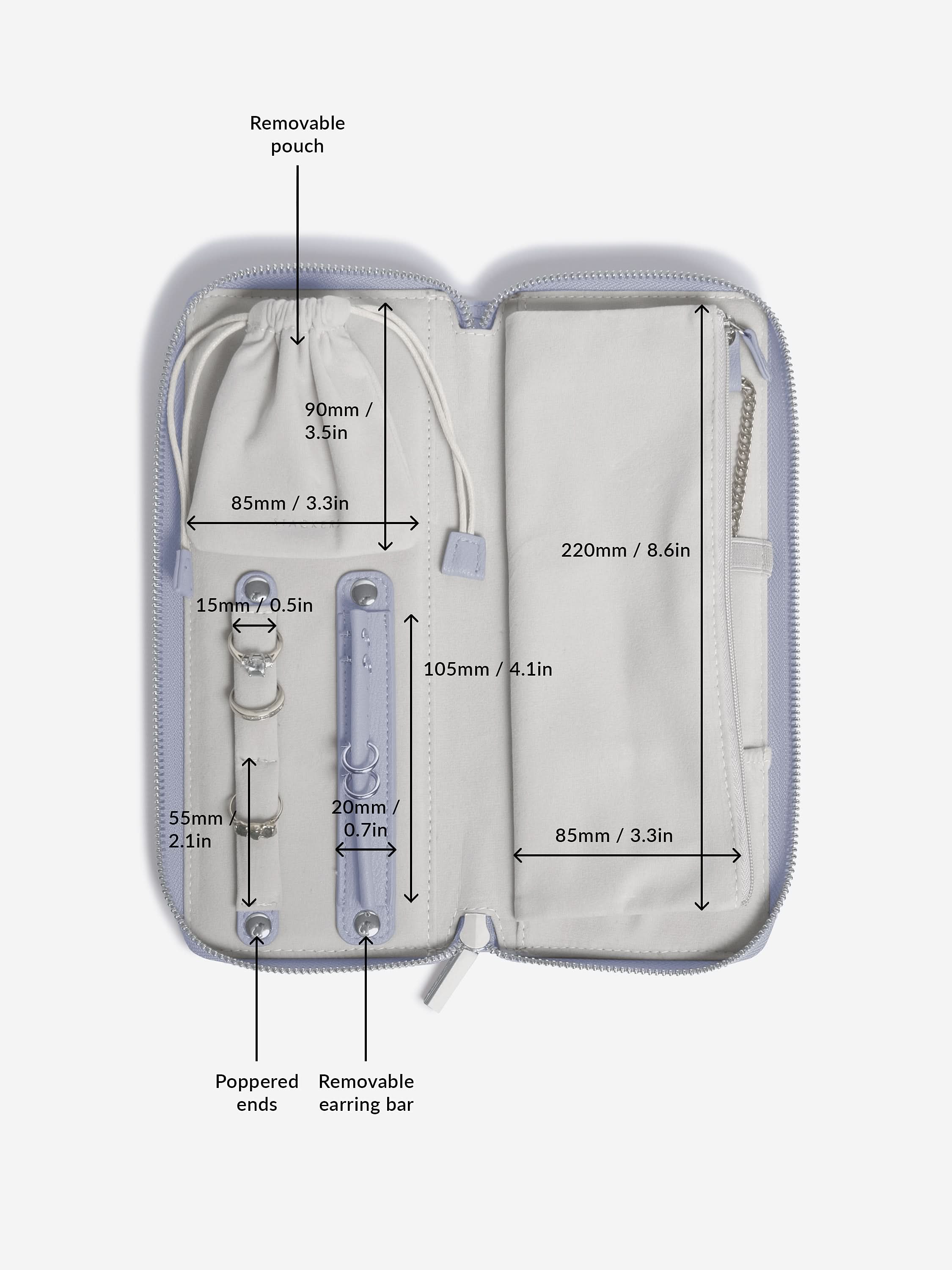 Stackers Jewellery Roll Lavendel - Mystackers