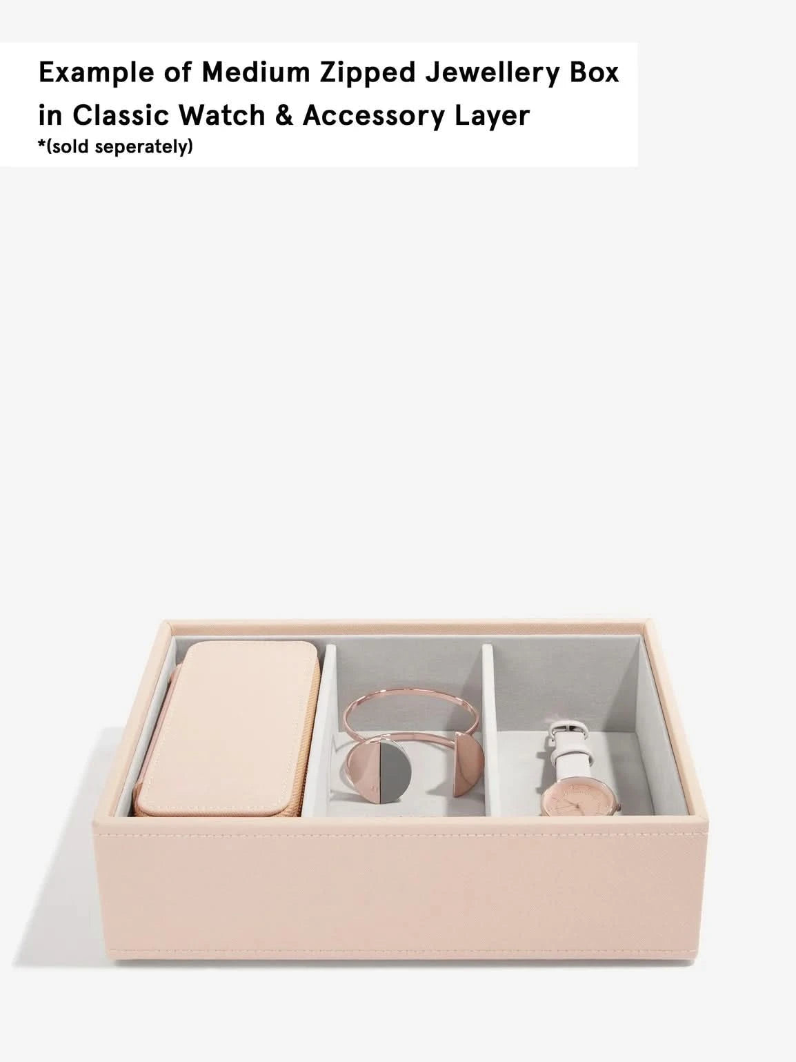 Stackers Medium Travel box Roze - Mystackers
