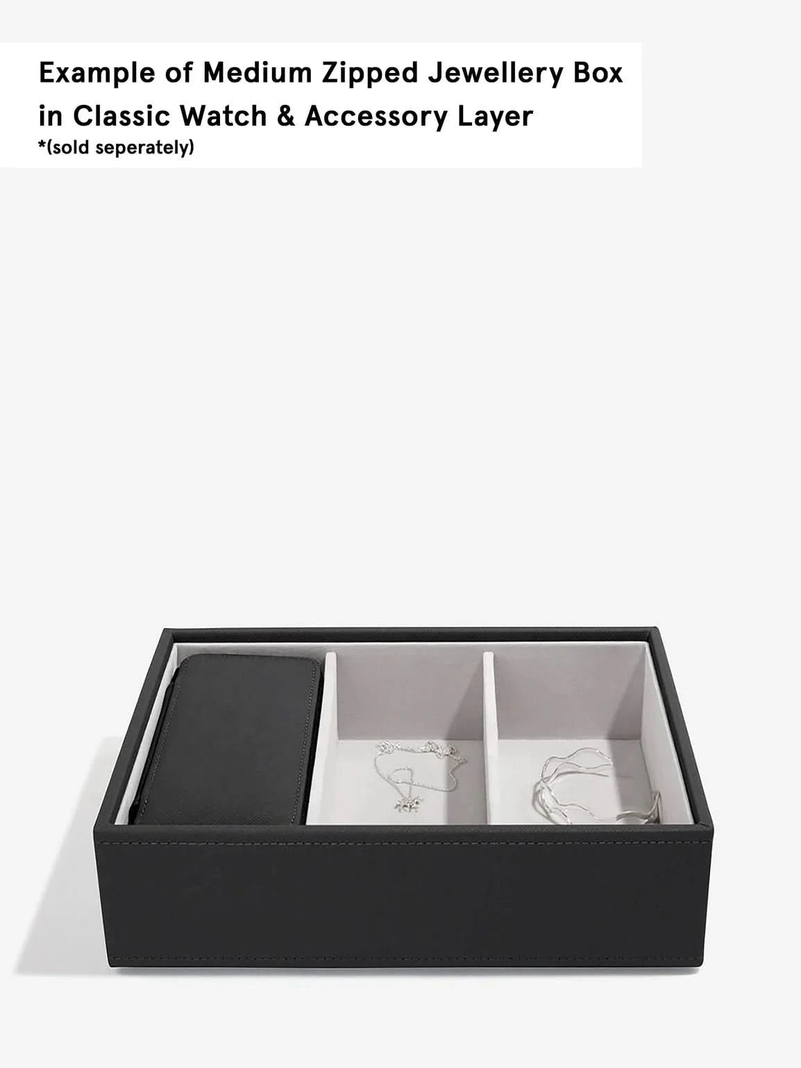 Stackers Medium Travel box Zwart & Goud - Mystackers