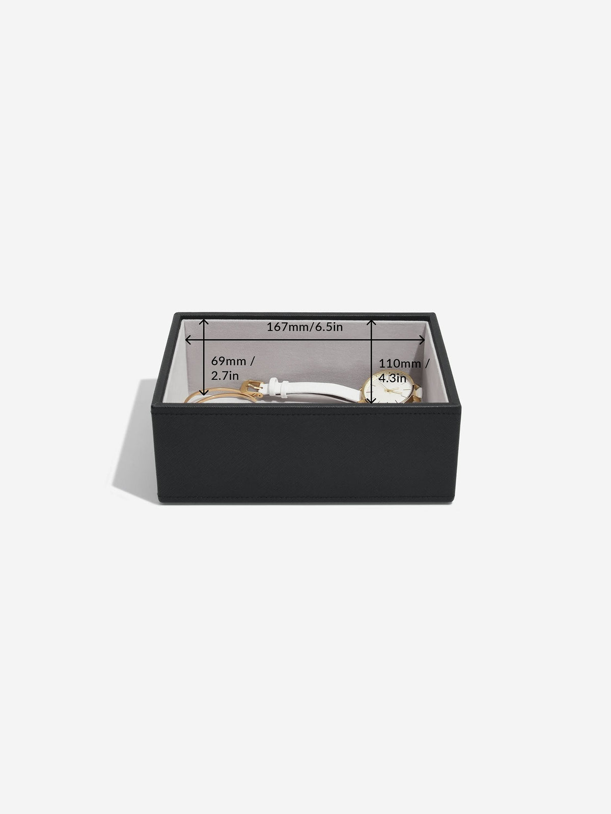 Stackers Mini Horloge & Accessoirelaag Zwart - Mystackers