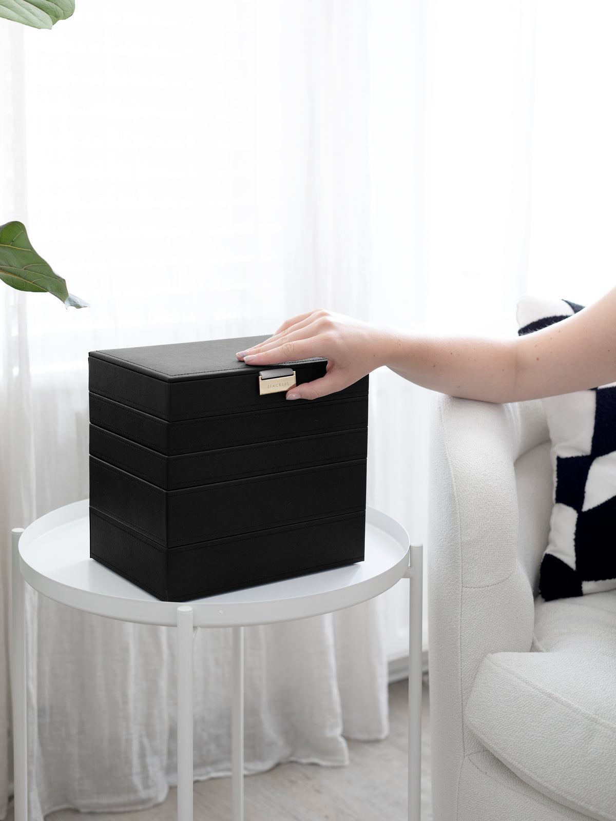 Stackers Klassieke Juwelendoos Set van 5 Zwart - Mystackers