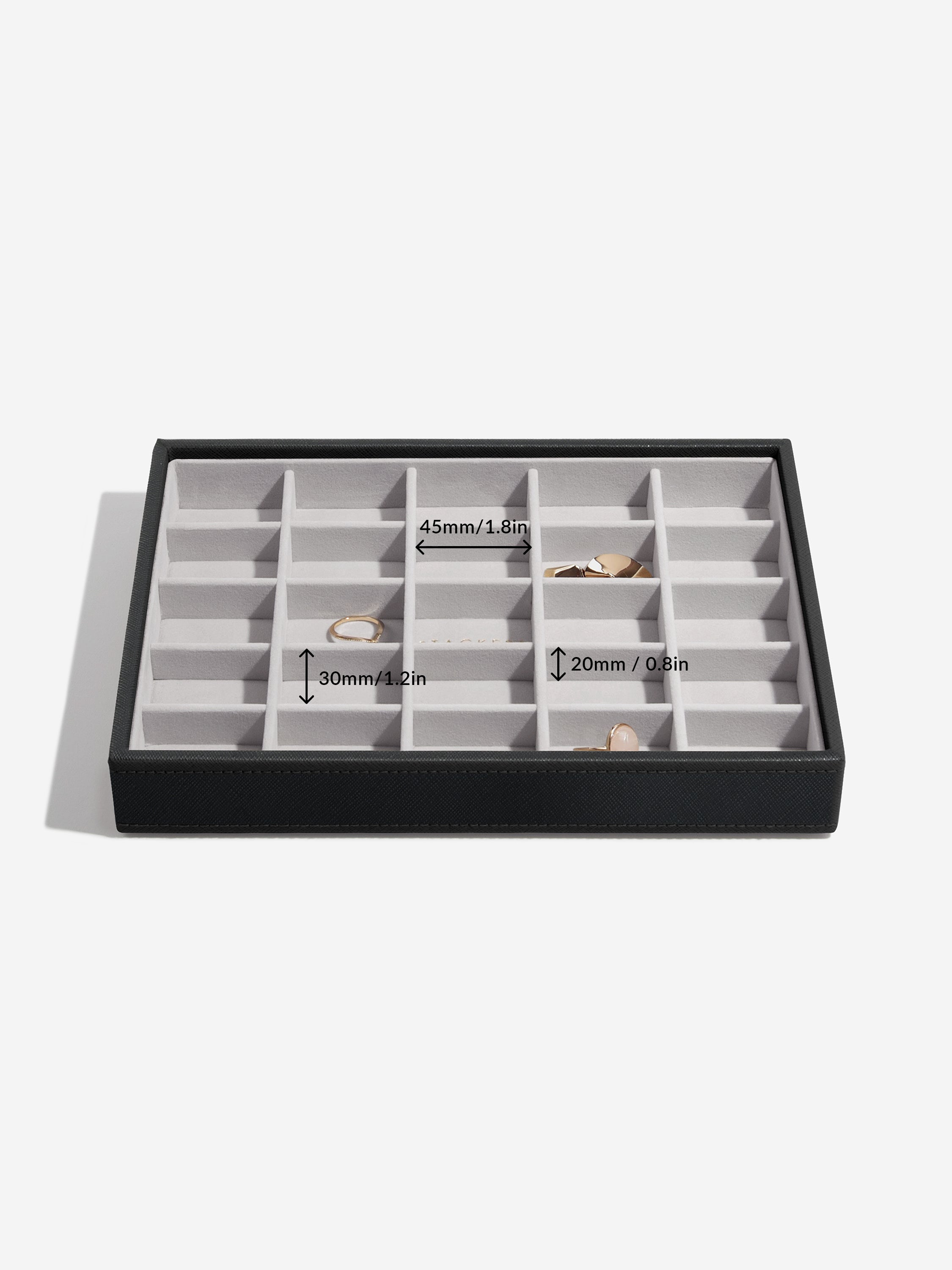 Stackers Klassieke Juwelendoos Set van 5 Zwart - Mystackers