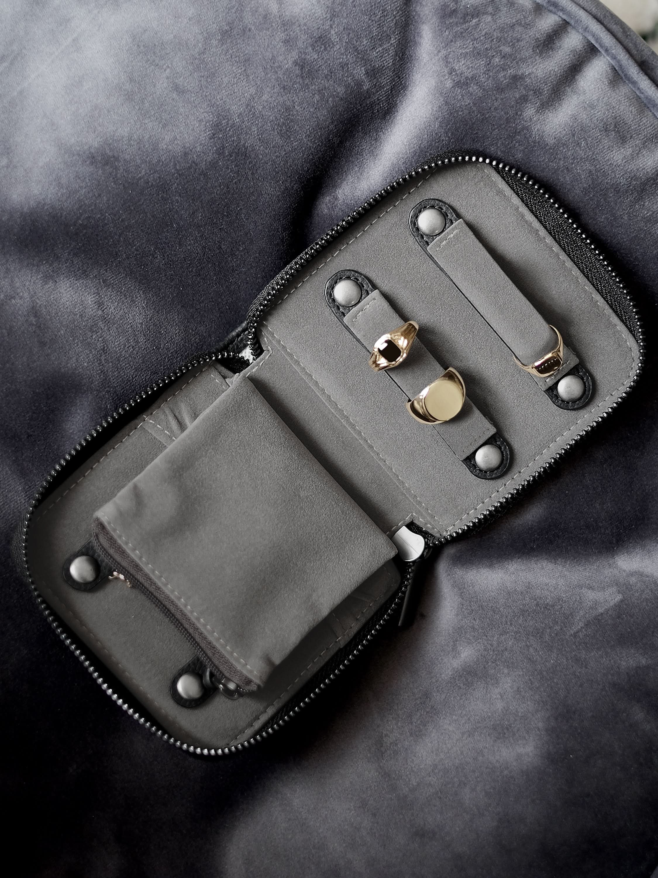 Stackers Compact Jewellery Roll Zwart - Mystackers