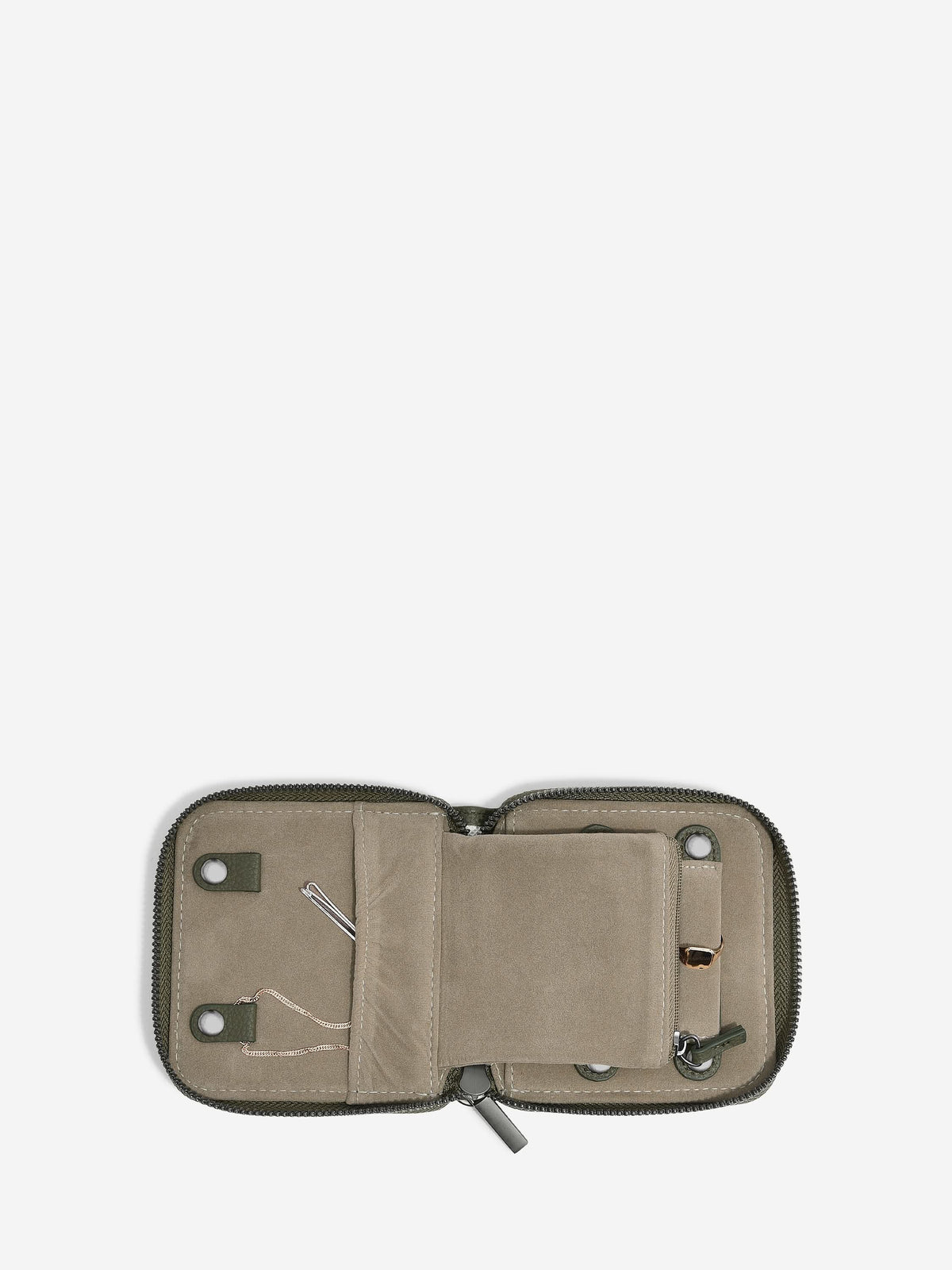 Stackers Compact Jewellery Roll Olijfgroen - Mystackers