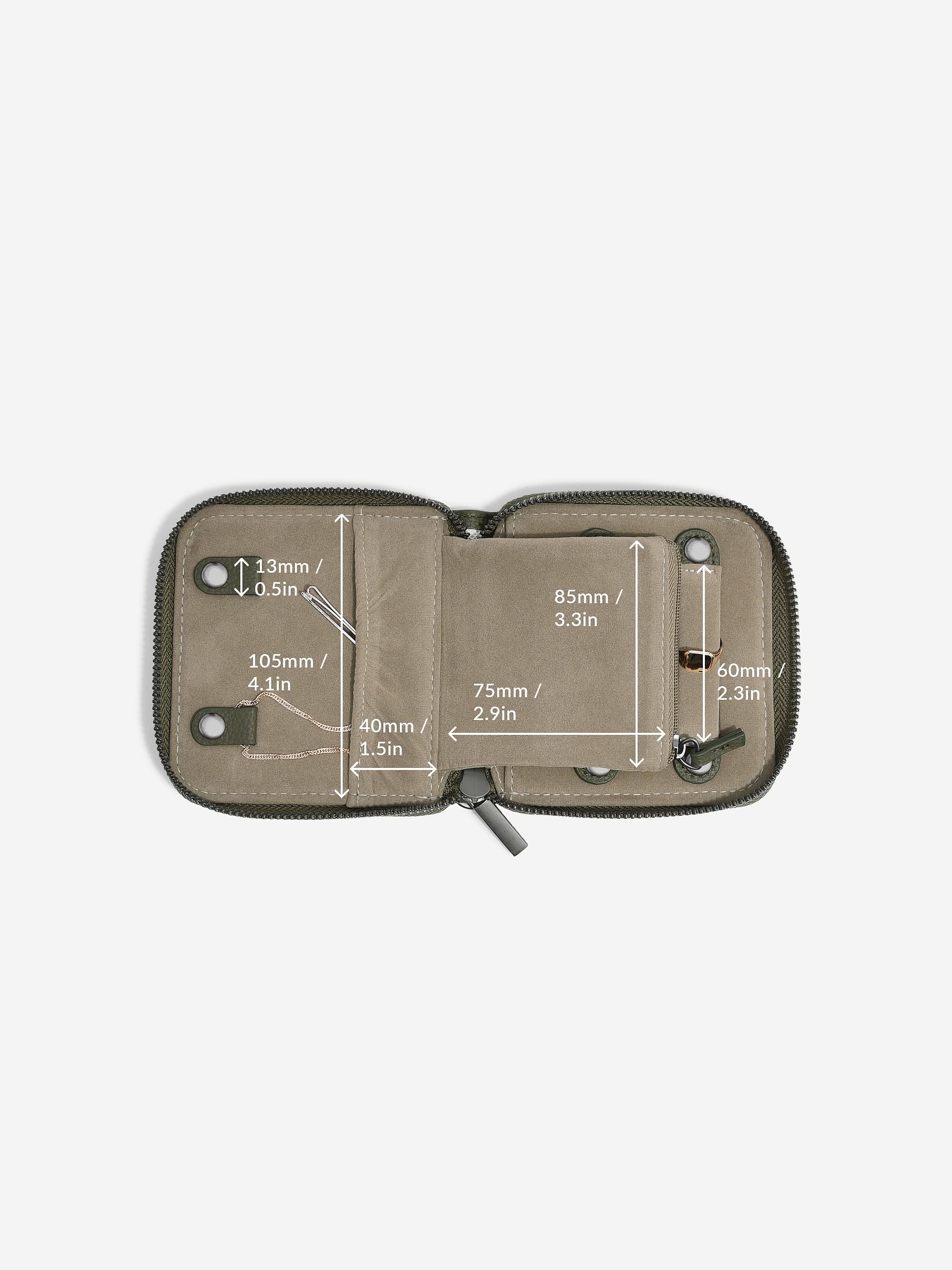 Stackers Compact Jewellery Roll Olijfgroen - Mystackers