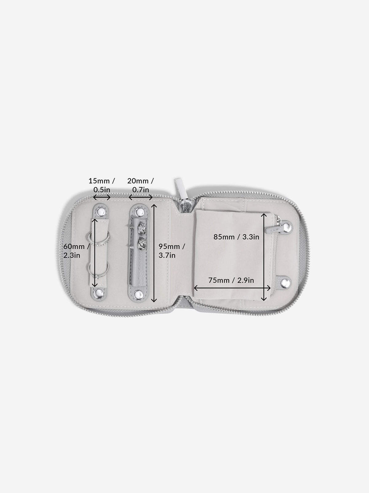 Stackers Compact Jewellery Roll Grijs - Mystackers