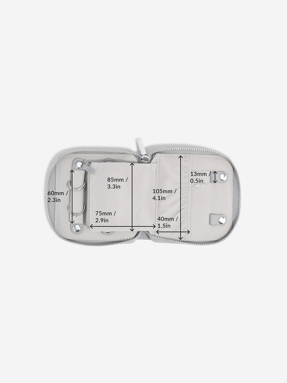 Stackers Compact Jewellery Roll Grijs - Mystackers