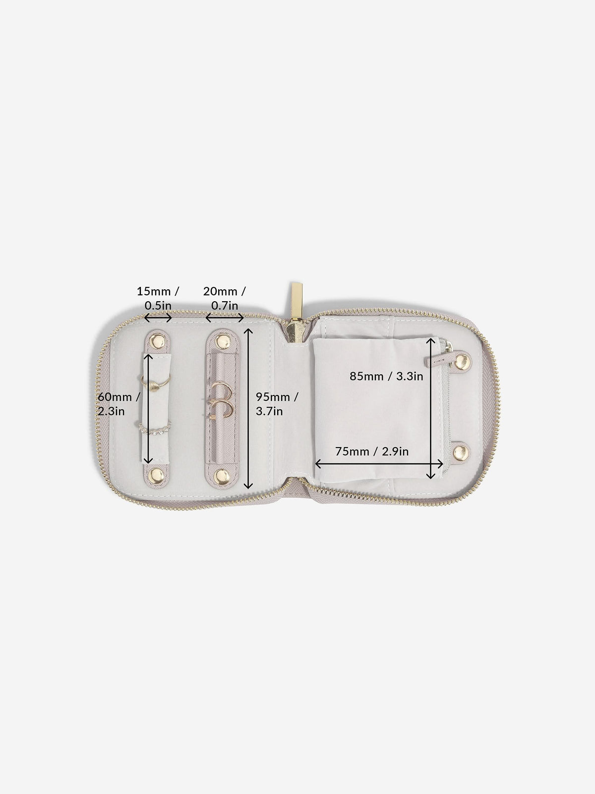 Stackers Compact Jewellery Roll Taupe - Mystackers
