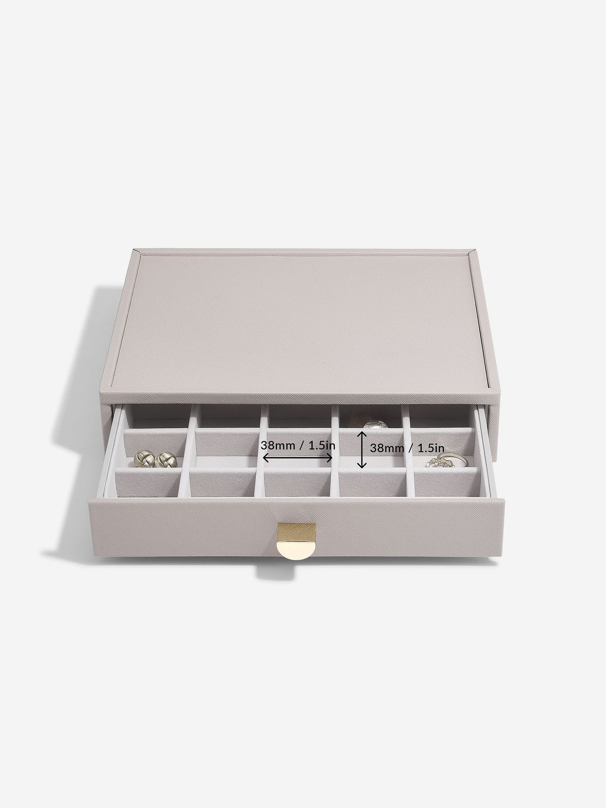 Stackers kleine Sieradenlade voor Klassieke Display Juwelendoos Taupe - Mystackers