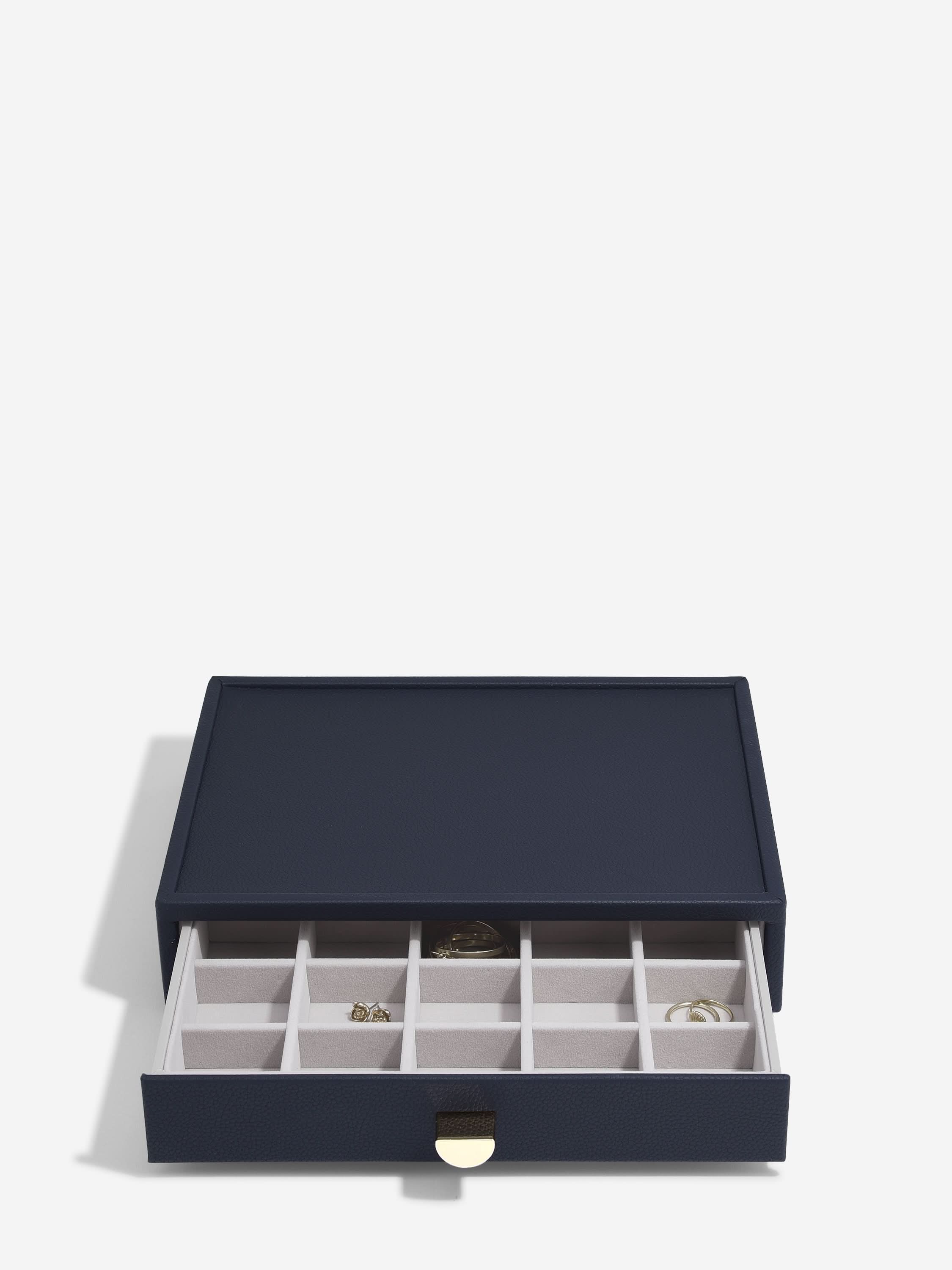 Stackers kleine Sieradenlade voor Klassieke Display Juwelendoos Marineblauw - Mystackers
