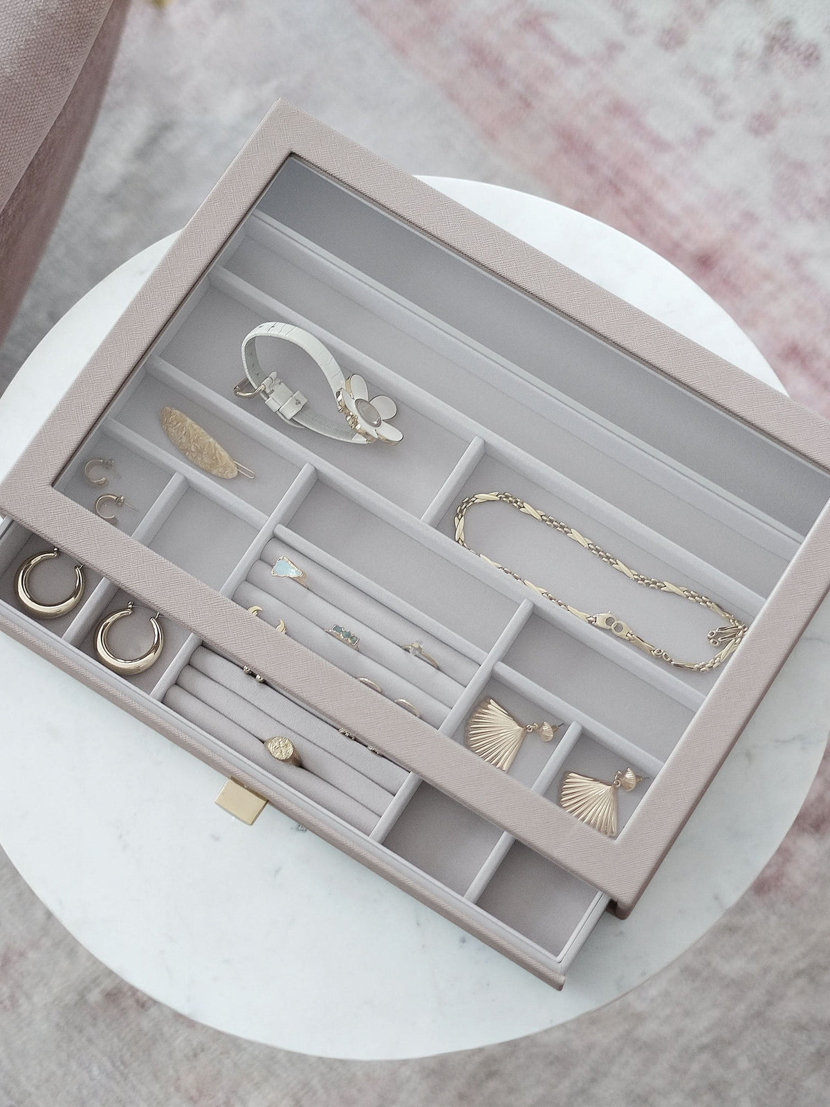 Stackers XL Ringen & Armbandenlade Display Taupe - Mystackers