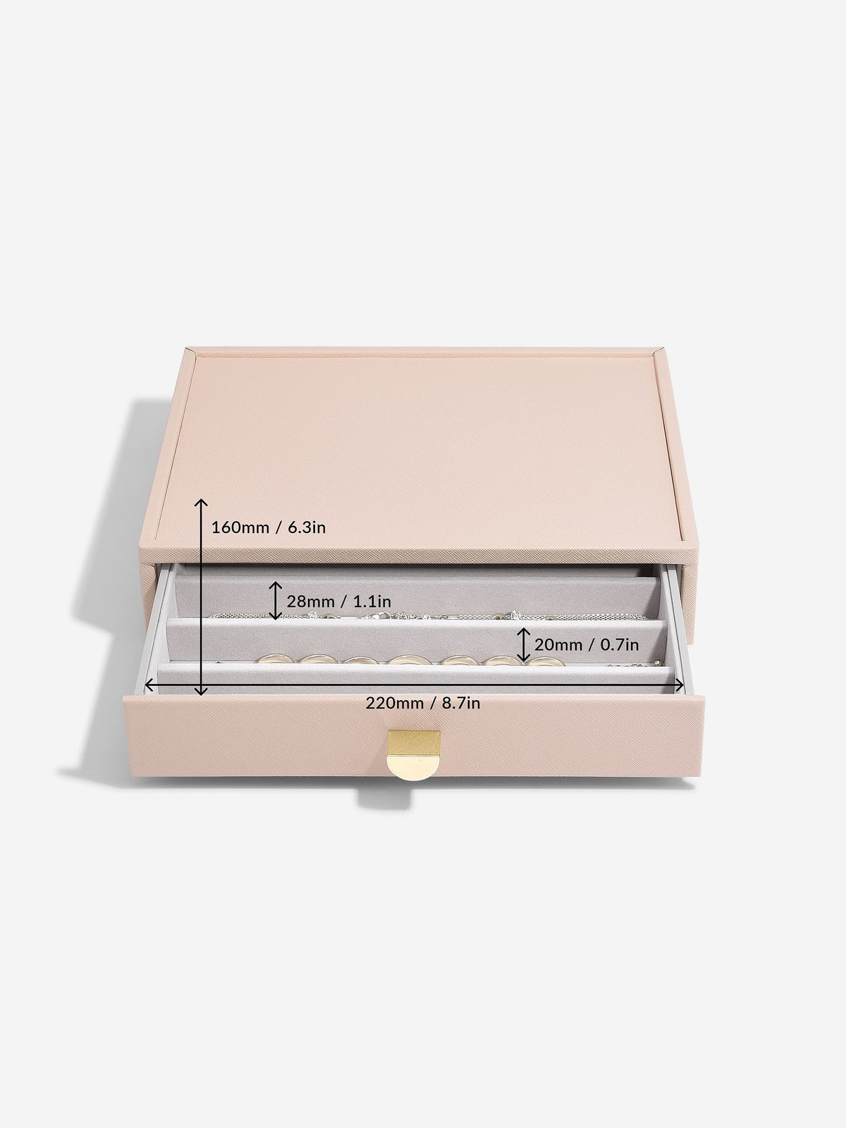 Stackers Halskettingenlade voor Klassieke Display Juwelendoos Roze - Mystackers