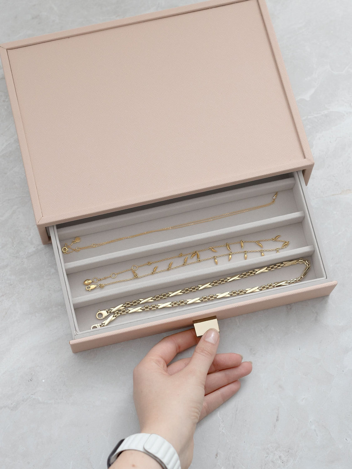 Stackers Halskettingenlade voor Klassieke Display Juwelendoos Roze - Mystackers