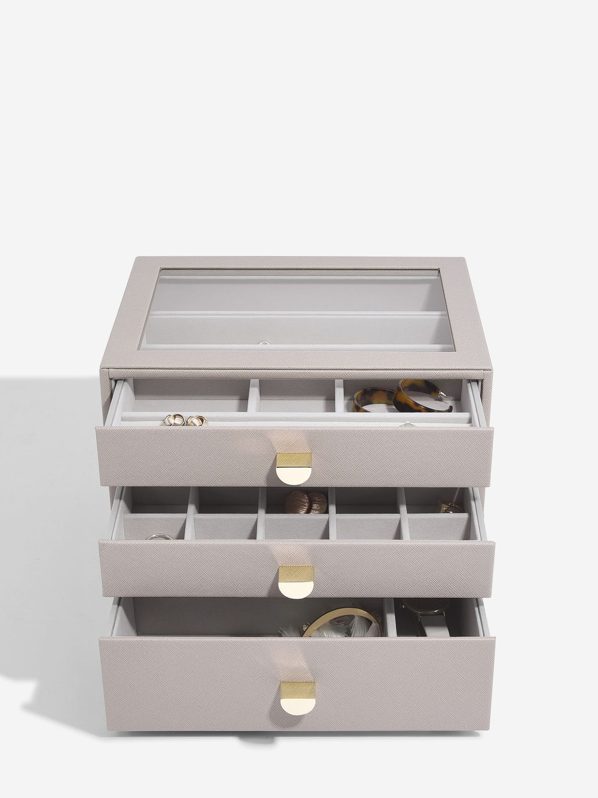 Stackers Klassieke Display Juwelendoos Set van 3 Taupe - Mystackers